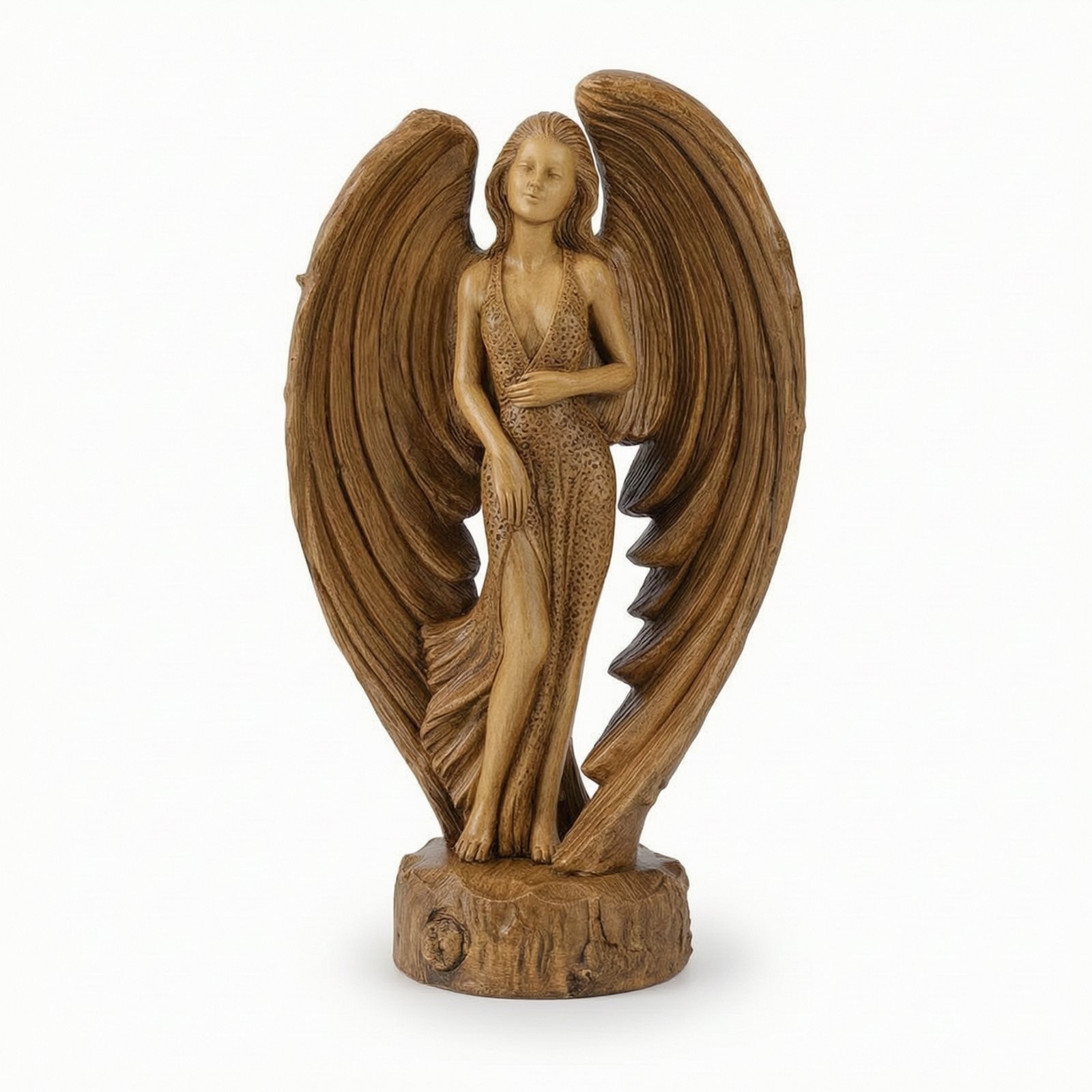 Resin Angel Statue – Wood