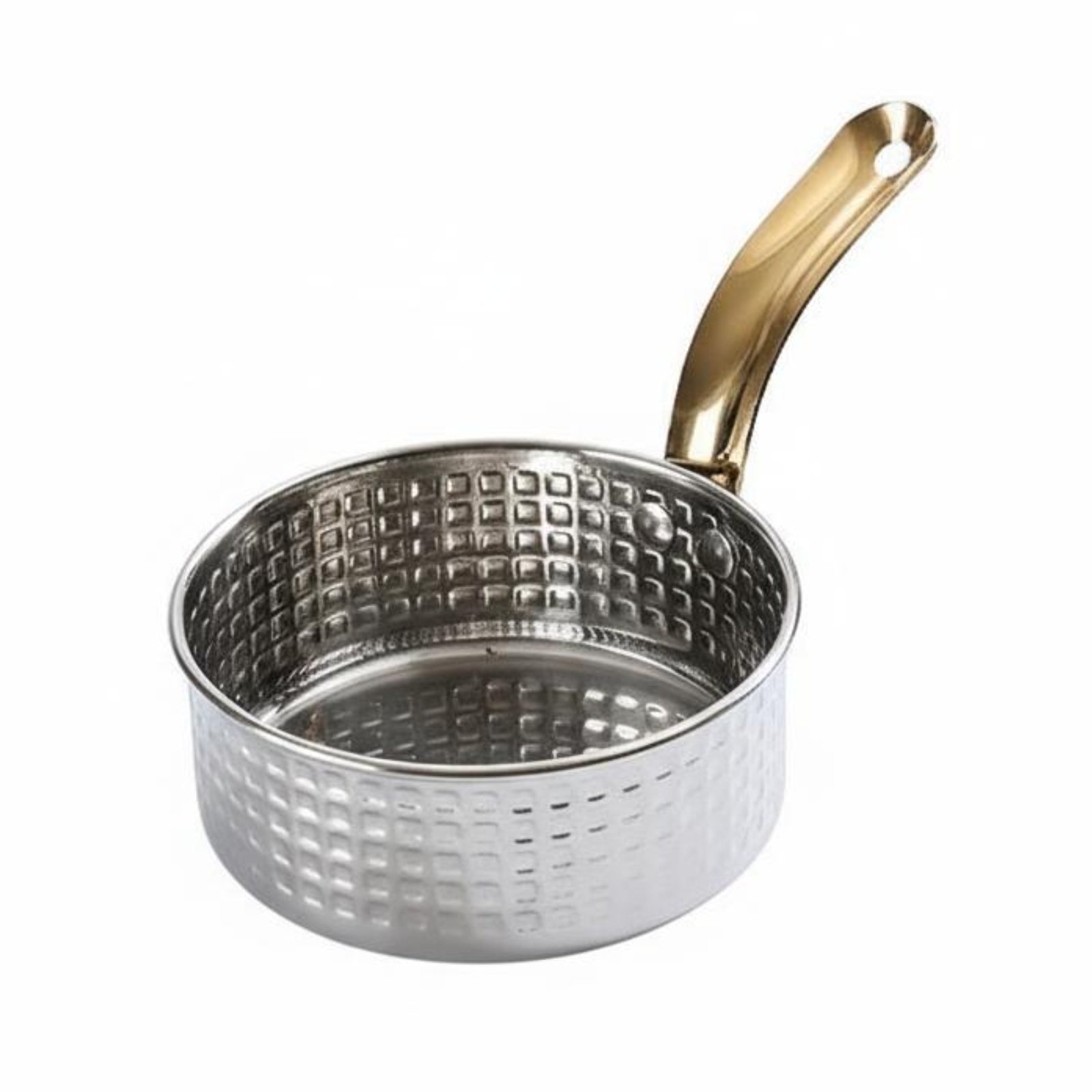 Stainless Steel Serving Pot – 8cm, Single Handle Silver