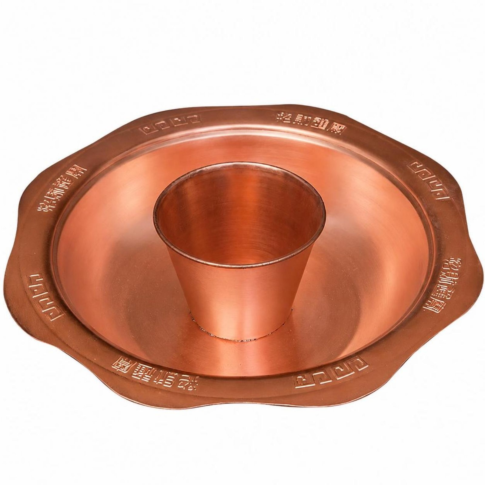 Red Metal Divided Cookware Pot