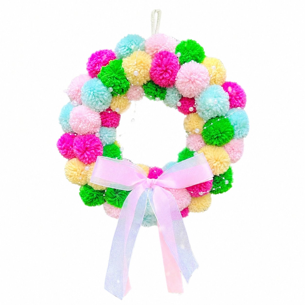Bunter Pompon Kranz
