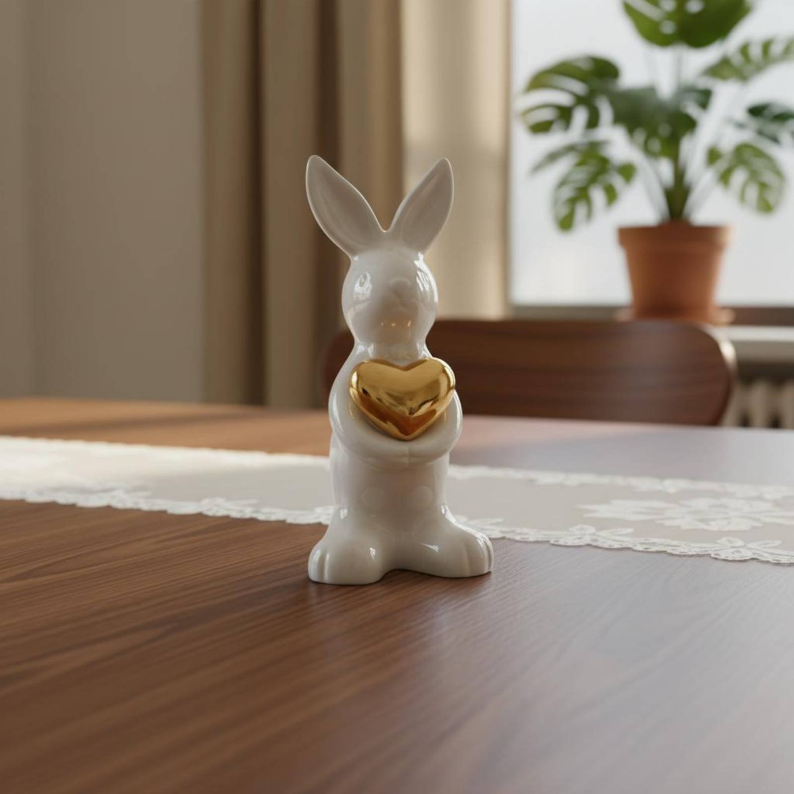 Gilded Easter Bunny Figurine