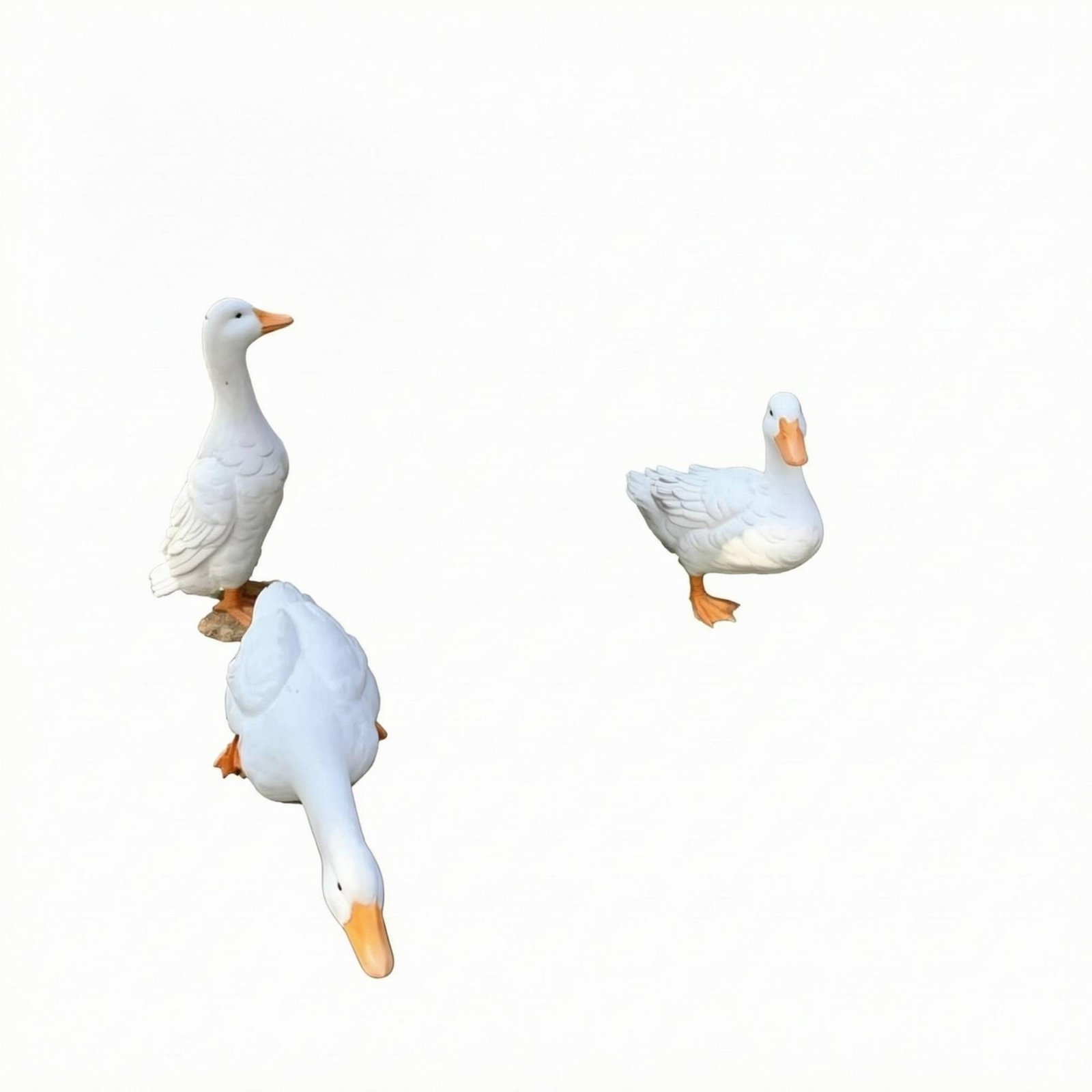 3-Piece Resin Duck Figurine Set