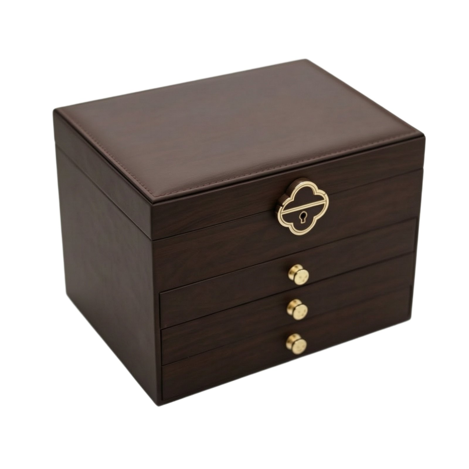 Wood-Grain Jewelry Storage Box