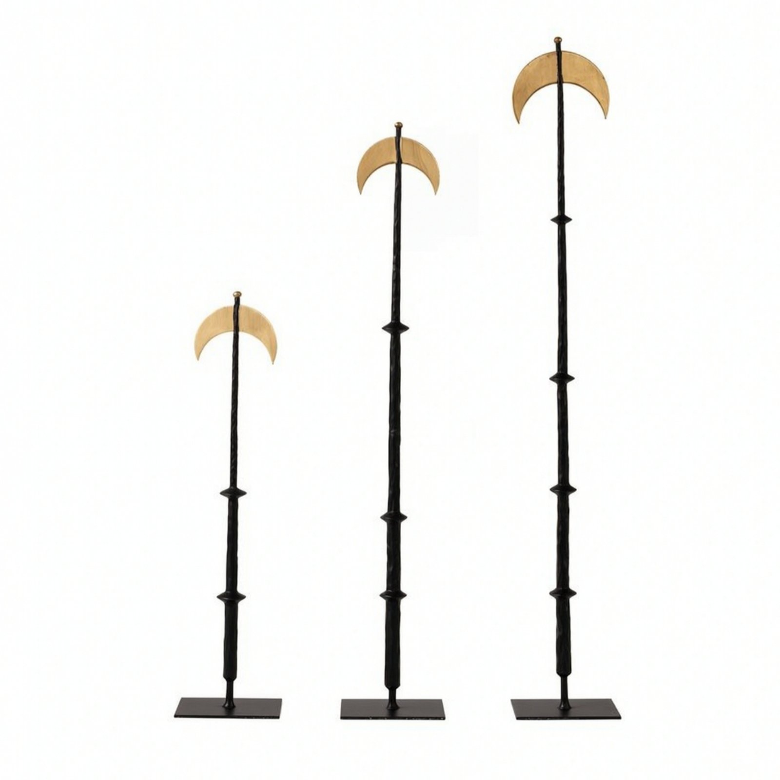 3 Pieces Curved Moon Ornament Tabletop
