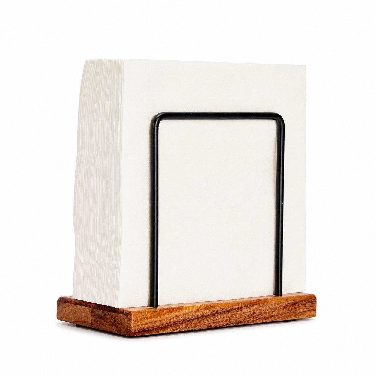 Wood Metal Napkin Holder