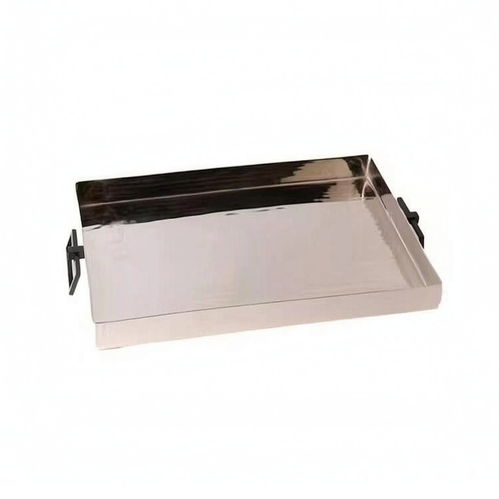 Metal Serving Tray with Handles – Silver 46-5x31x4cm