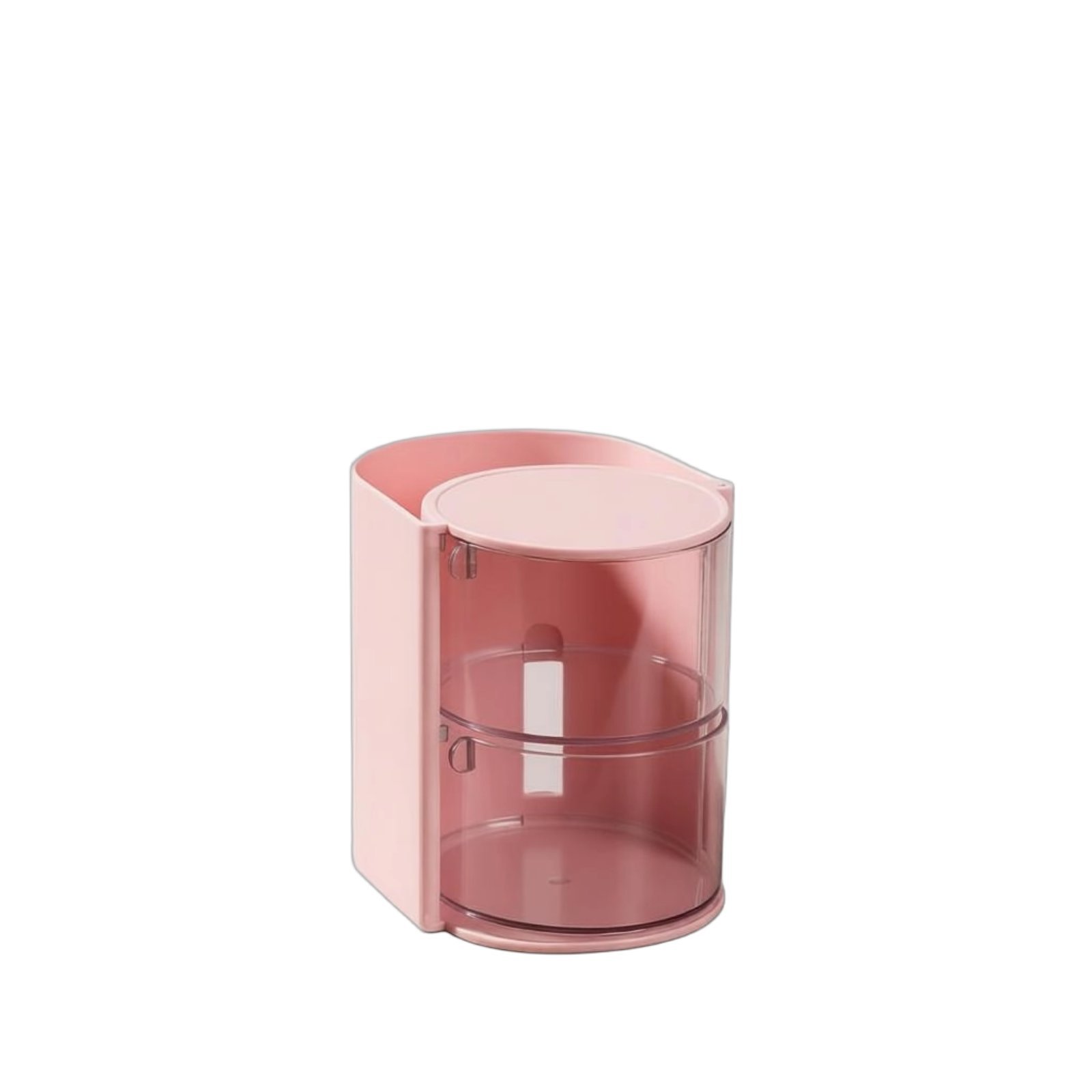 Rotating Makeup Brush Holder – Pink, Two Layers
