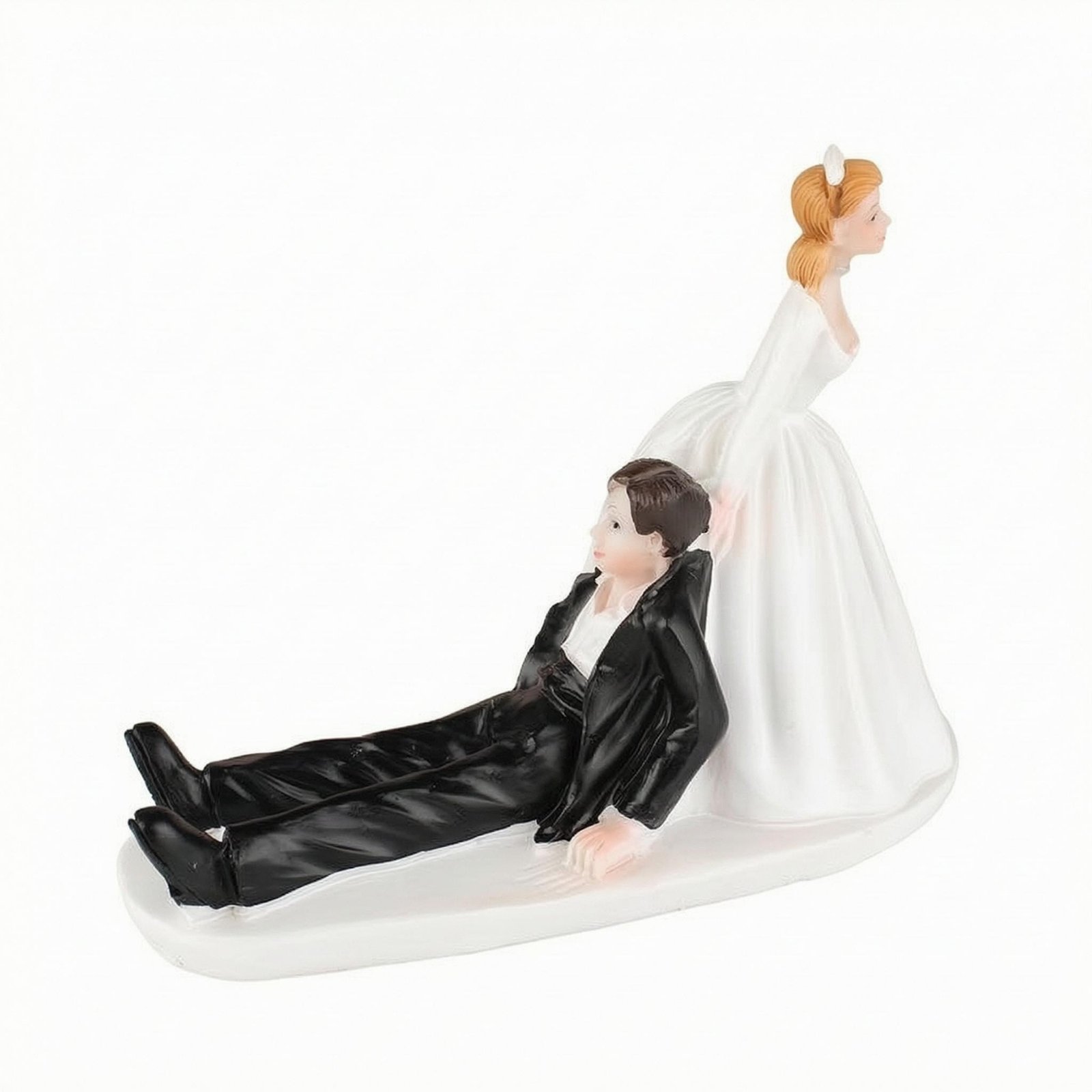 Hand-Painted Bride and Groom Figurine
