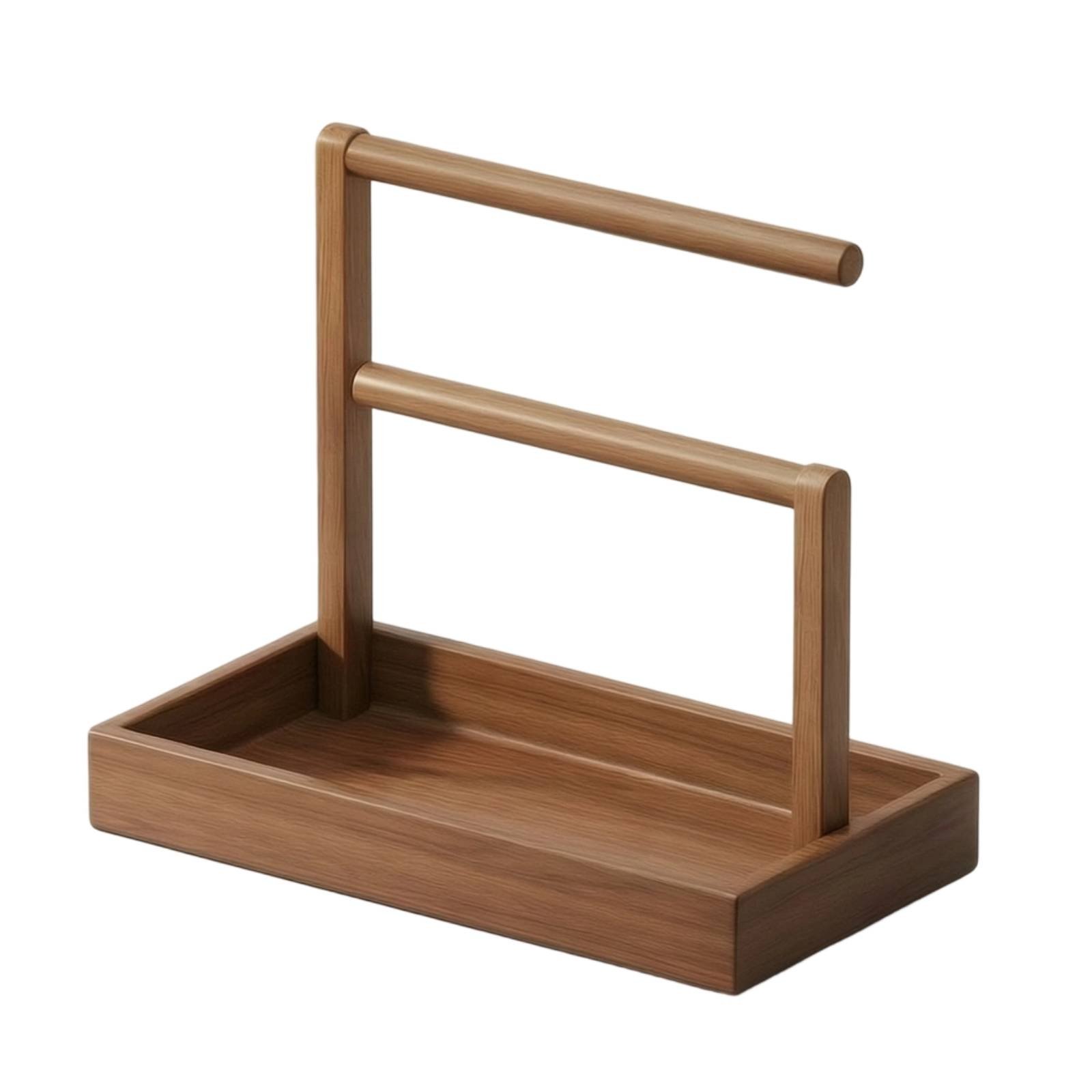 Wooden Jewelry Organizer Stand – 2 Rods