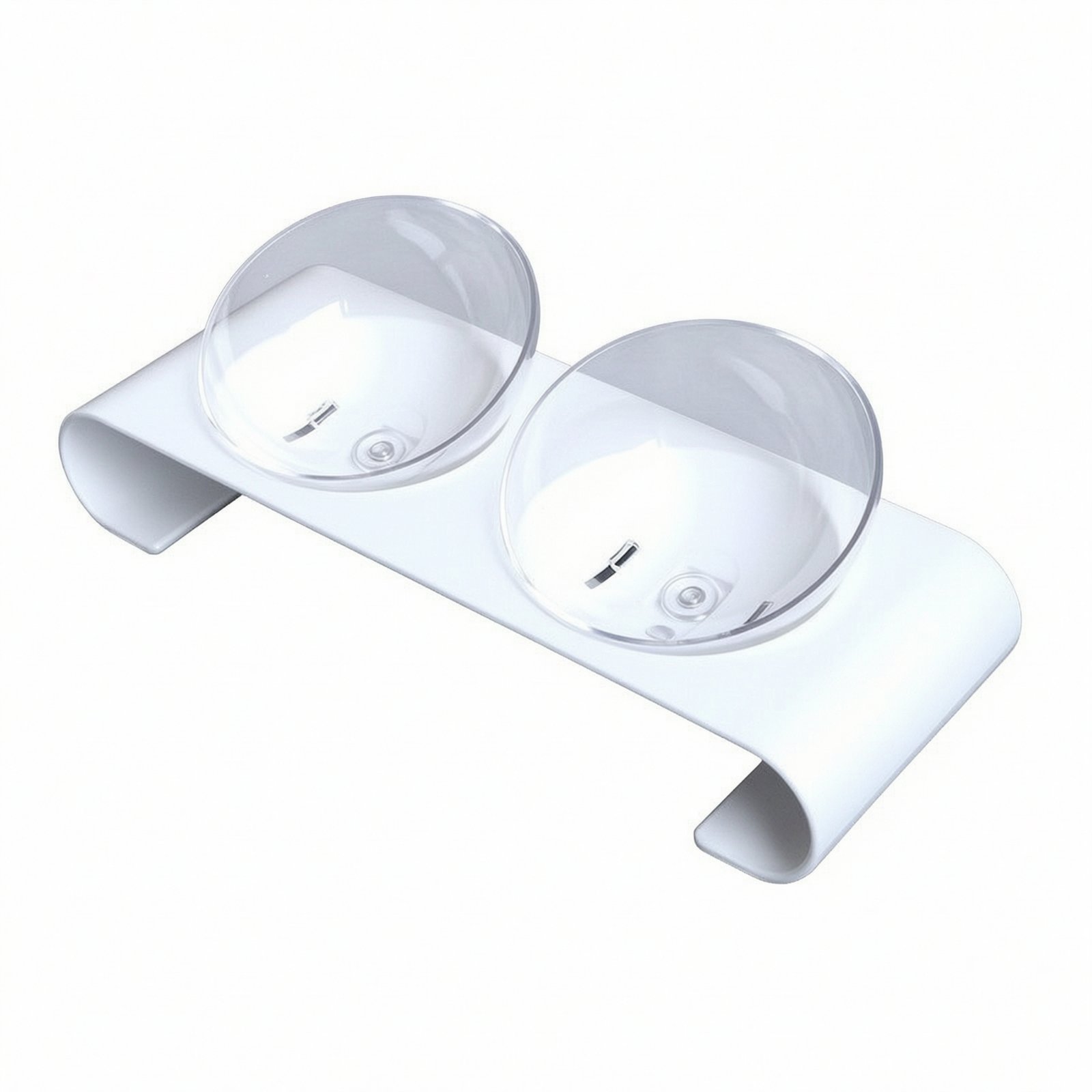 Angled Elevated Pet Feeder with Transparent Bowls