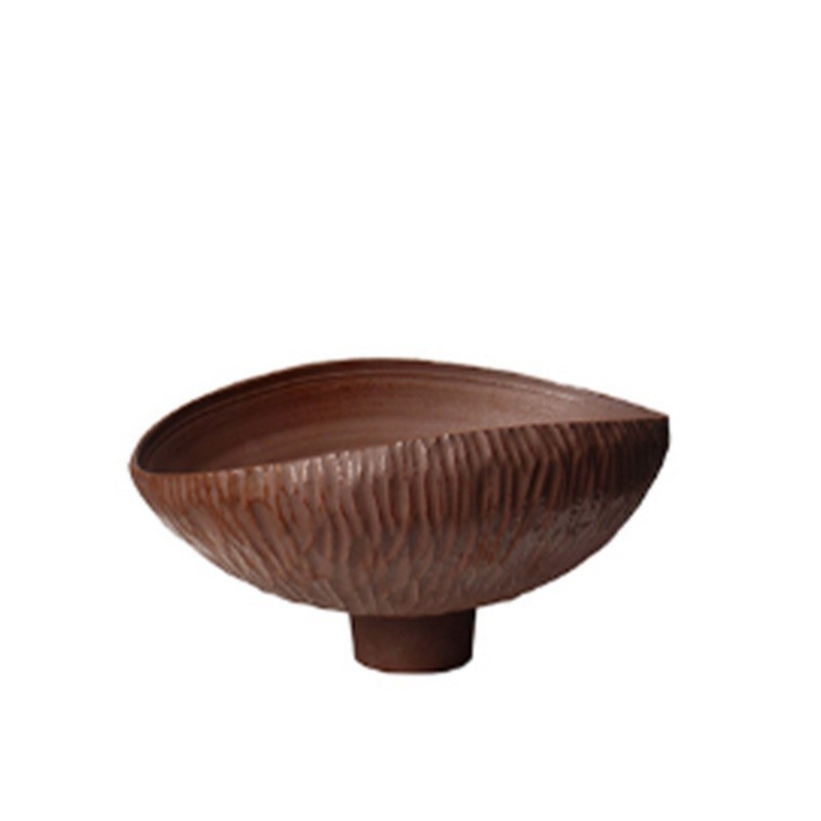 Pedestal Fruit Bowl – Brown, 25x19x12cm