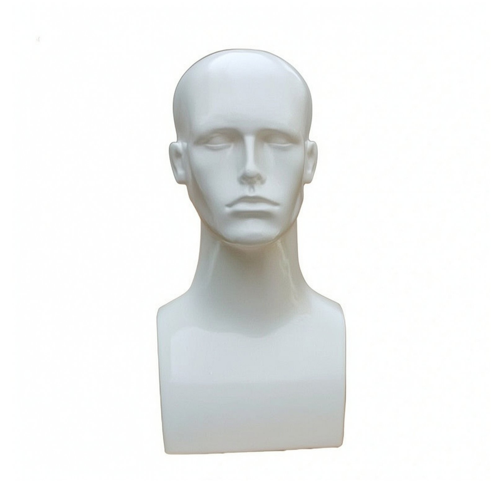 Mannequin Bust with Base – White