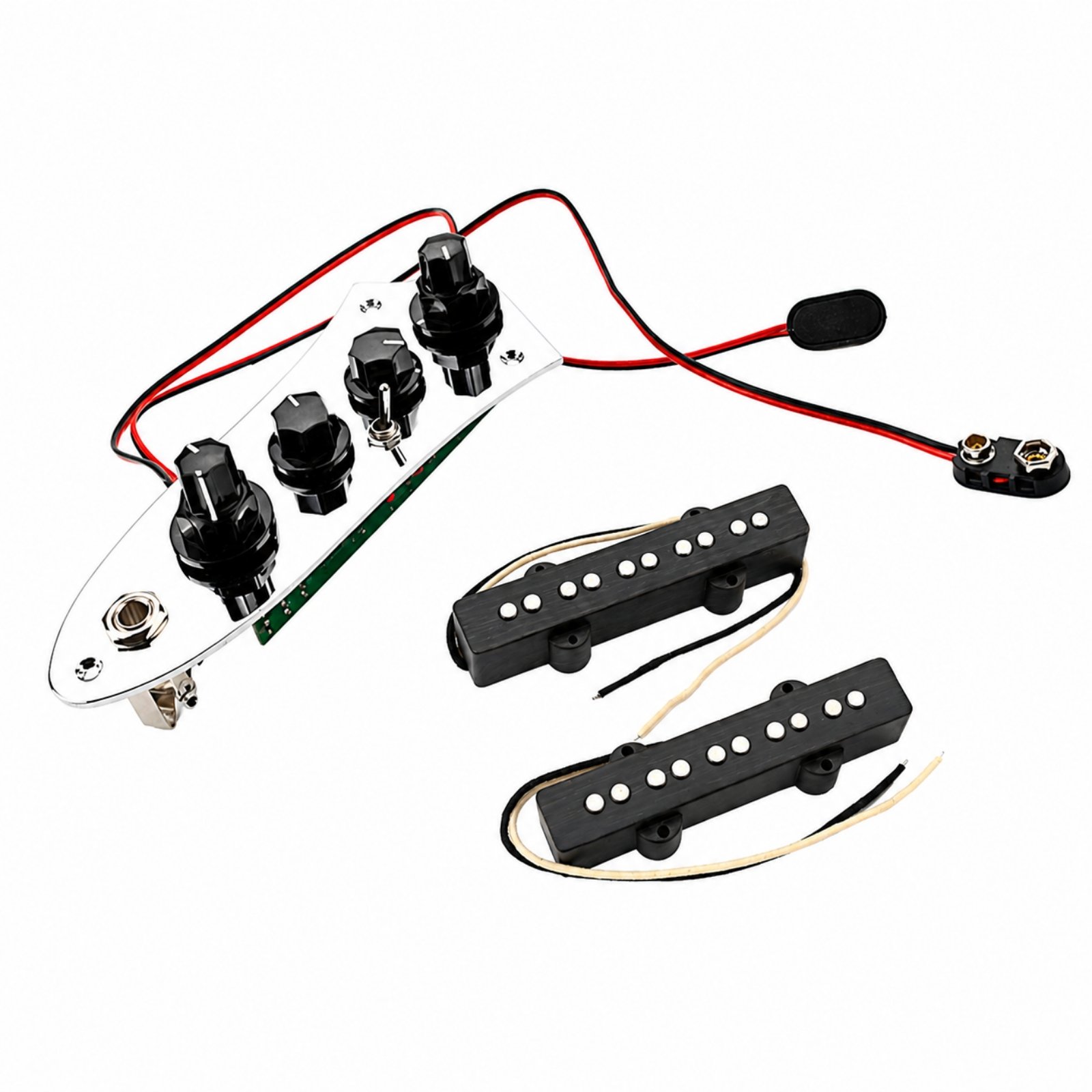 Prewired Bass Control Plate with Pickups