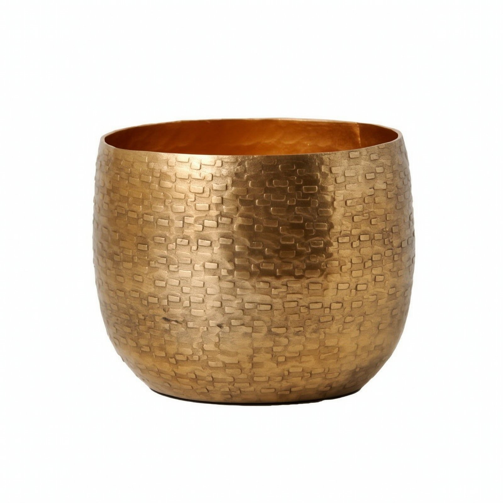Aluminum Vase Golden-Hued
