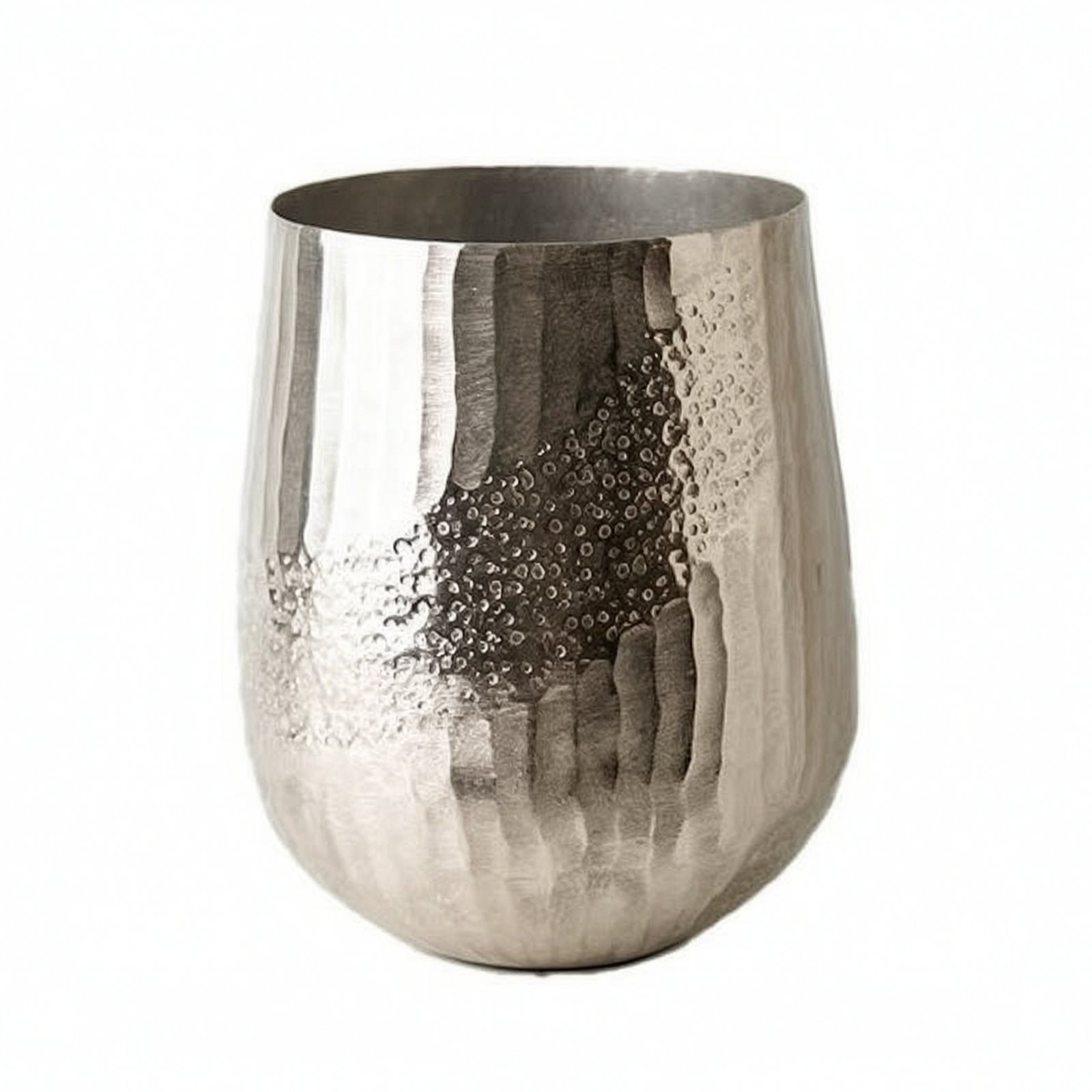 Aluminum Vase Silver Electroplated