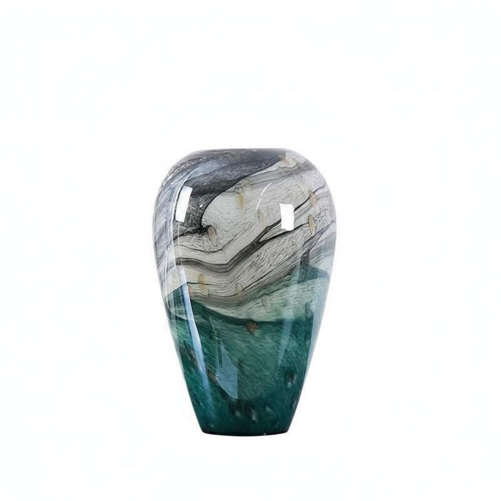 Watercolor Effect Glass Vase