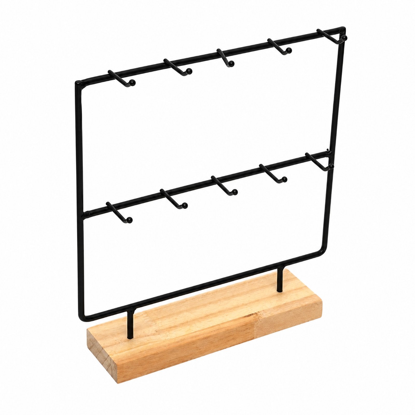 Jewelry Display Rack with Hooks – Black