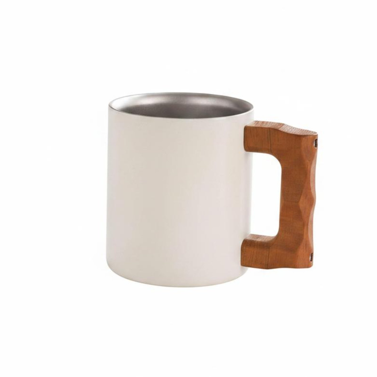 Stainless Steel Mug with Wood Handle