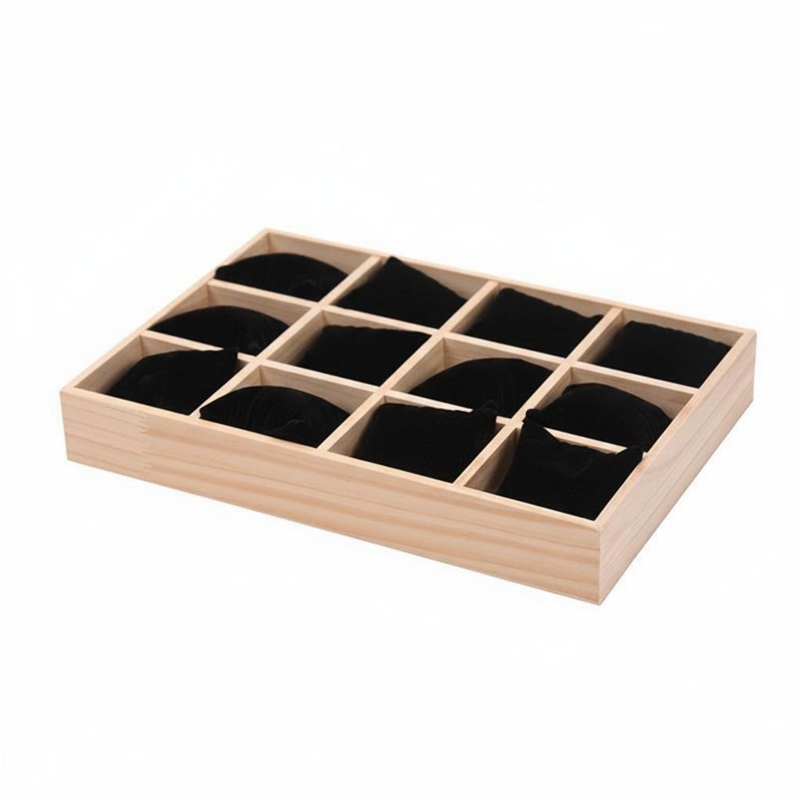 Wood Jewelry Tray 12-Grid