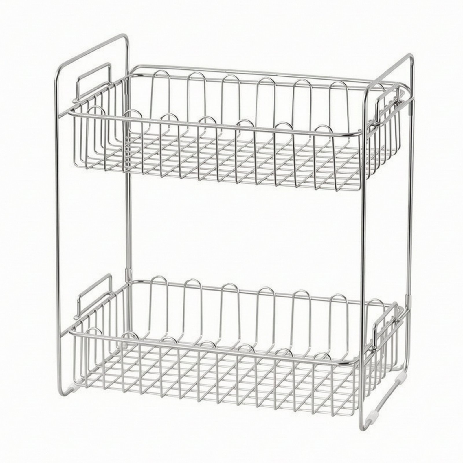 2-Tier Wire-Grid Storage Rack