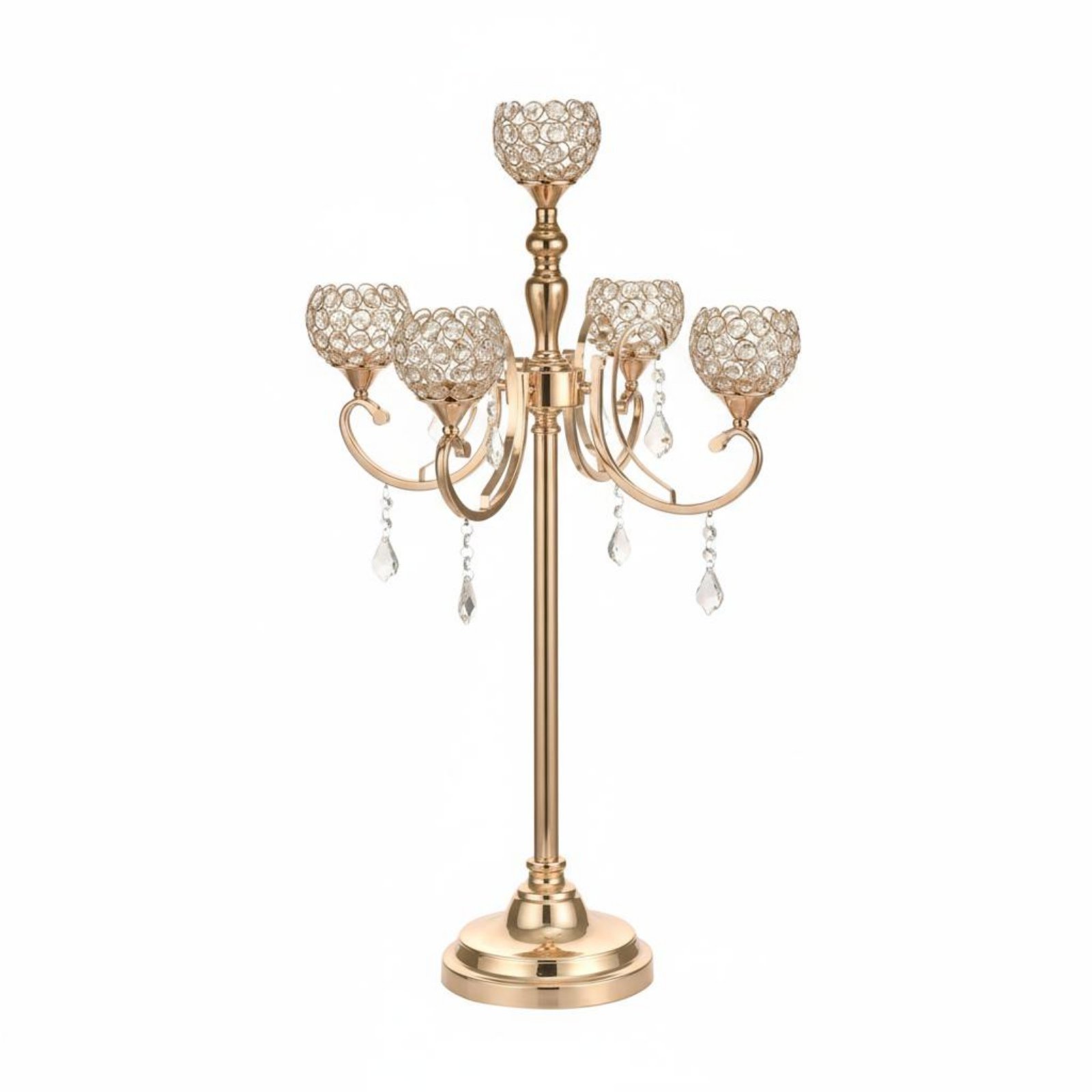 5 Head Gold Candelabra