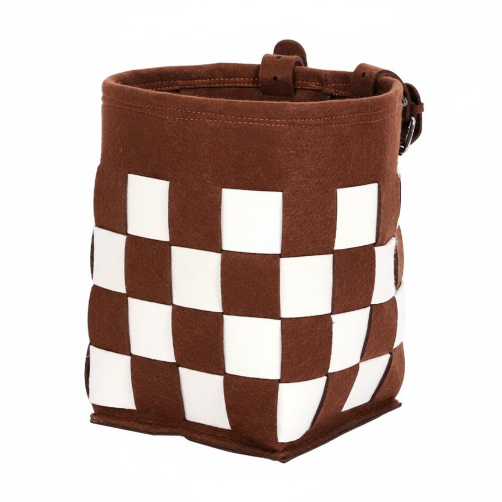 Front Bike Basket – Brown White