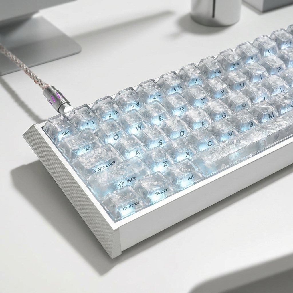 Ice Carbon PBT Keycaps
