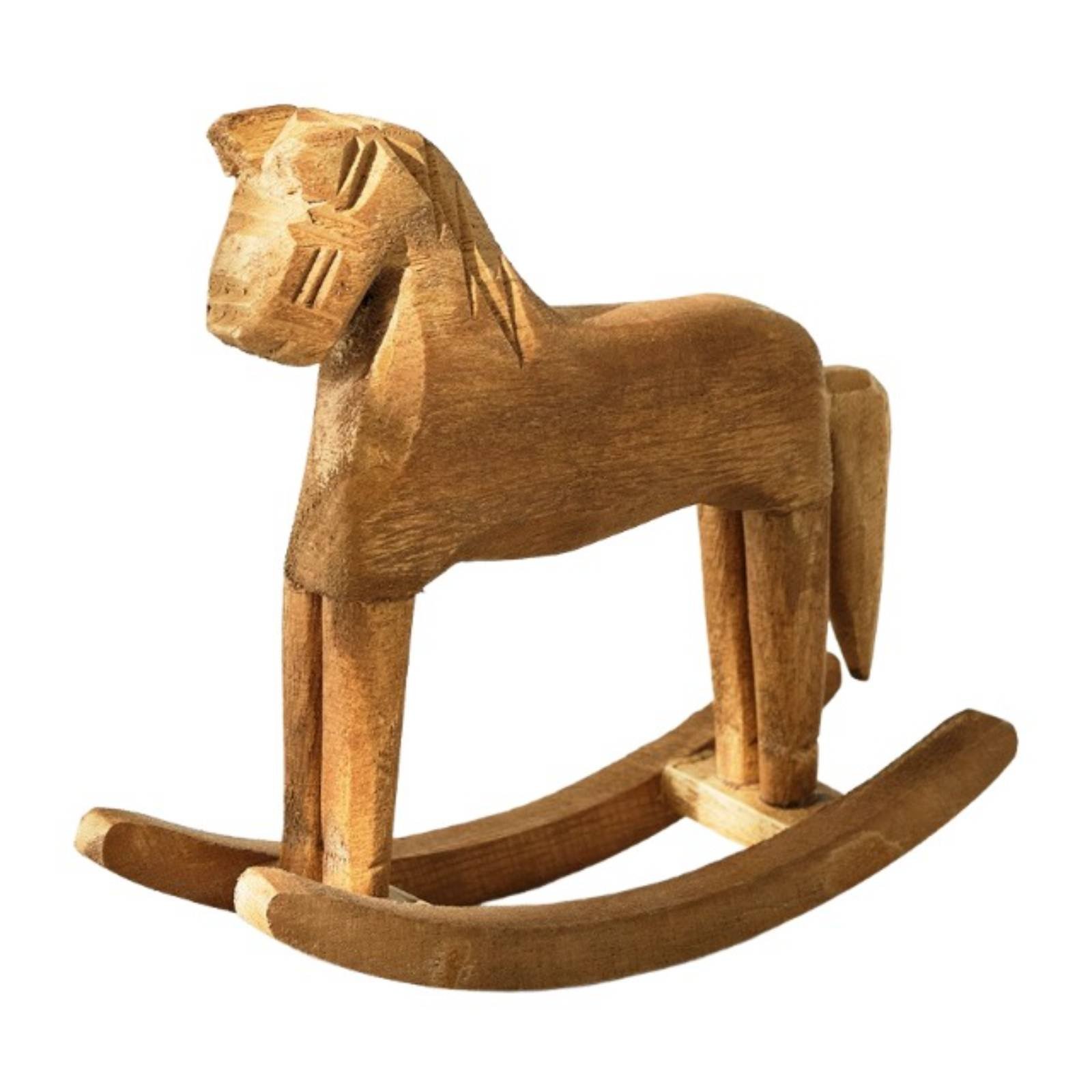 Wooden Rocking Horse Figurine – Wood