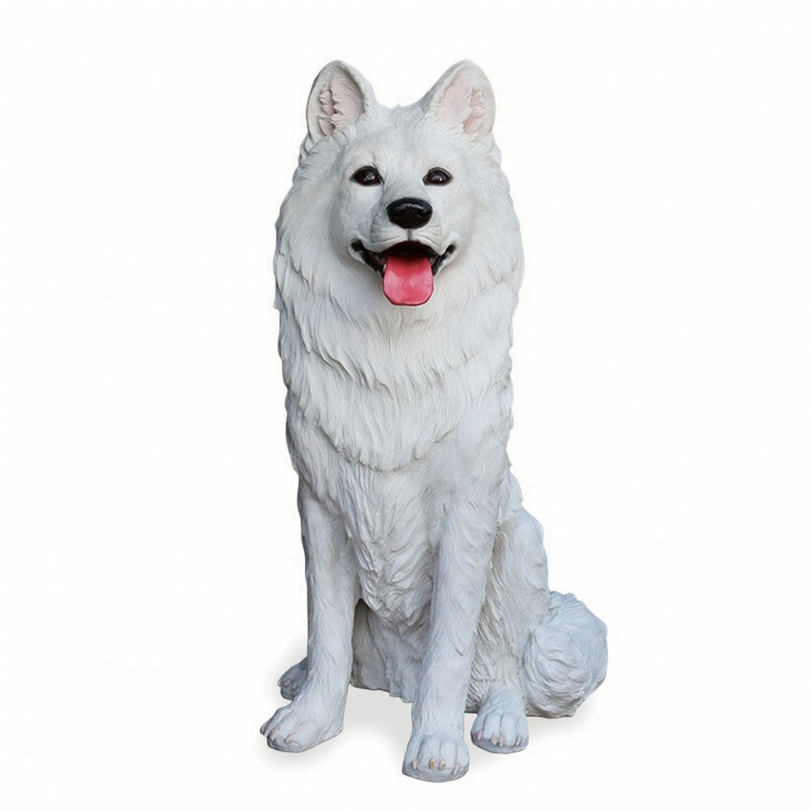 Samoyed Dog Statue White