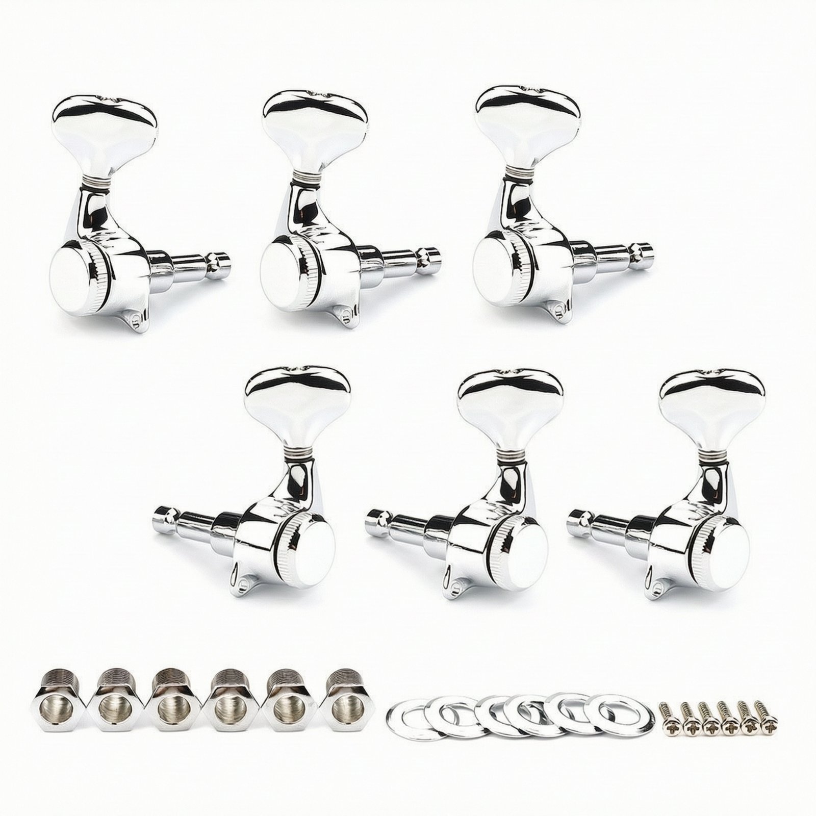 6-Piece Chrome 3L3R String Tuning Pegs