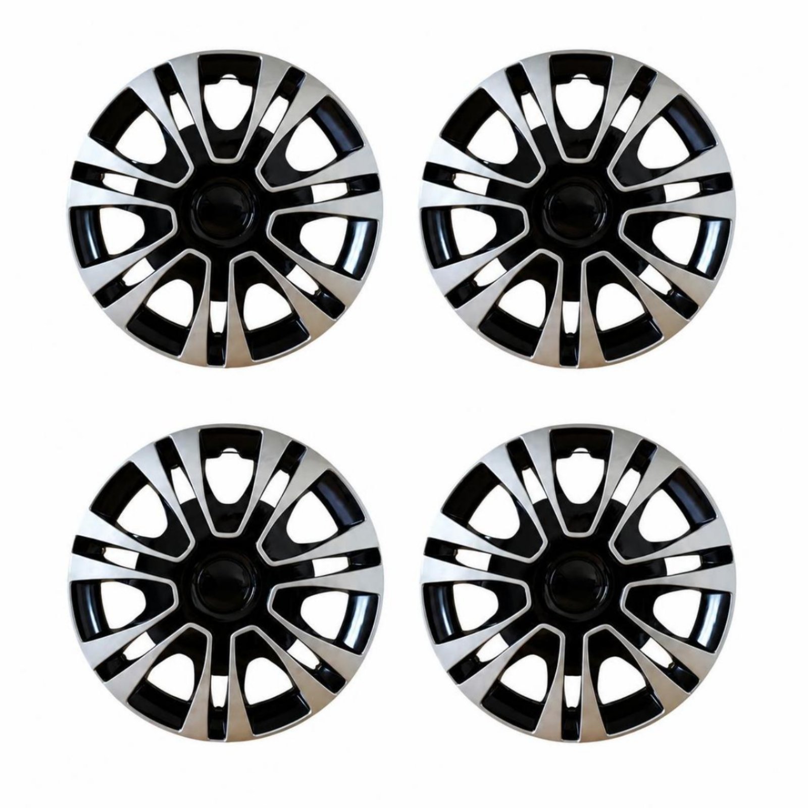 4-Piece 12 Inch Multi-Spoke Hubcaps