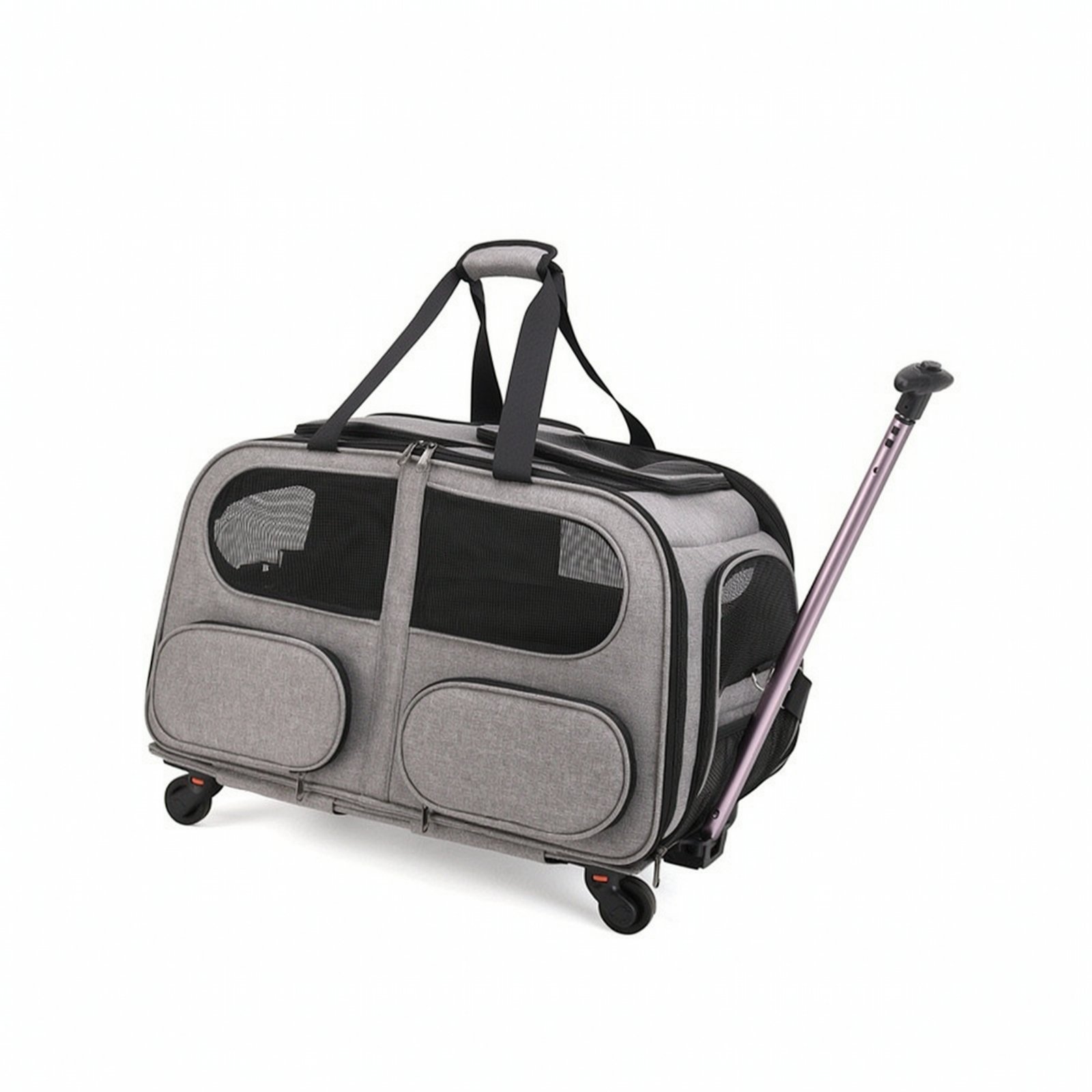 Wheeled Pet Carrier with Telescopic Handle