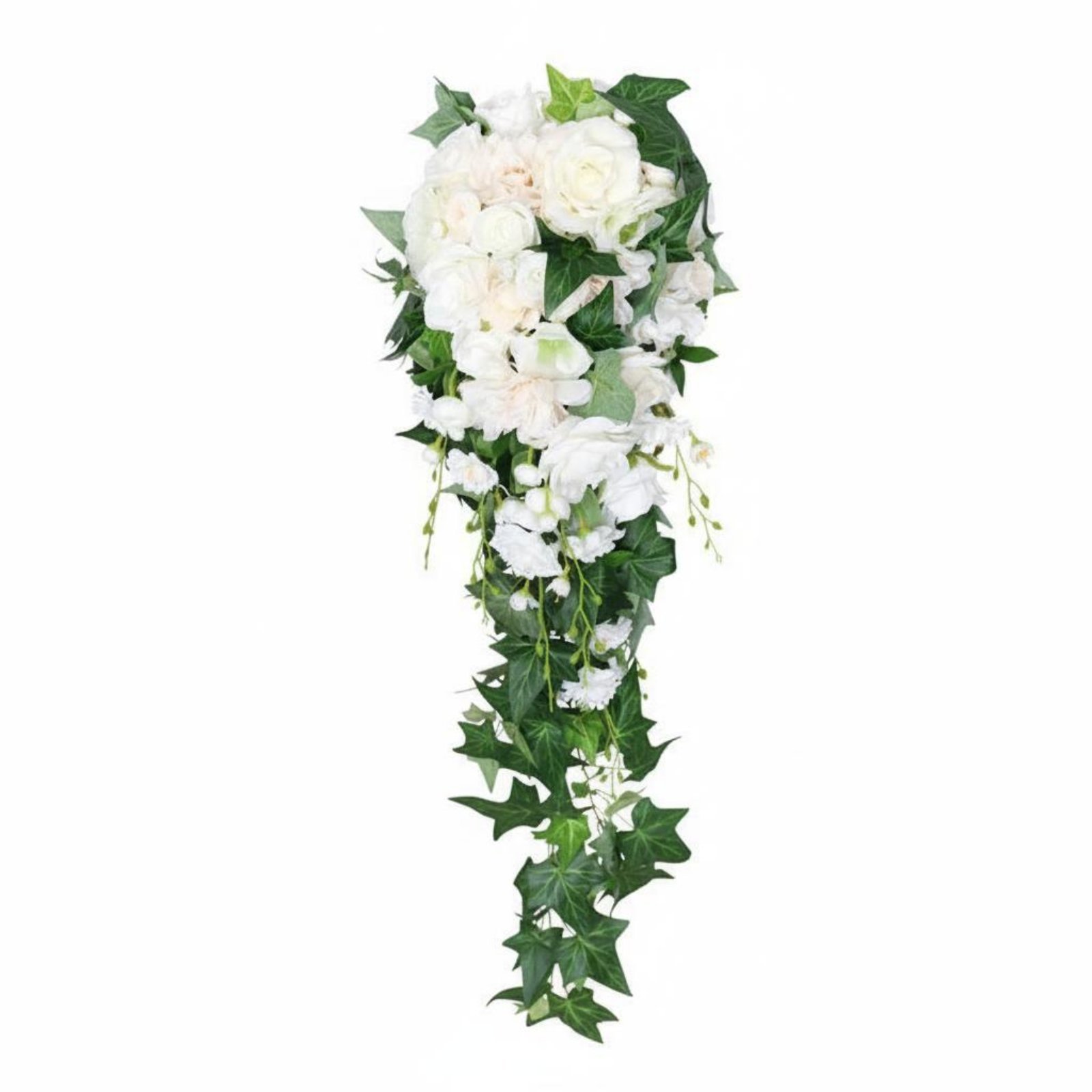 Waterfall Wedding Bouquet – White Green