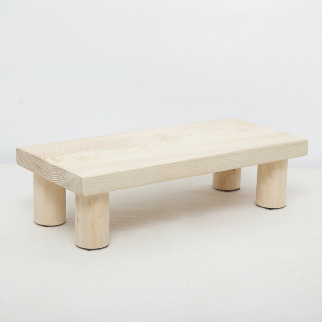 Solid Wood Footrest Step Stool