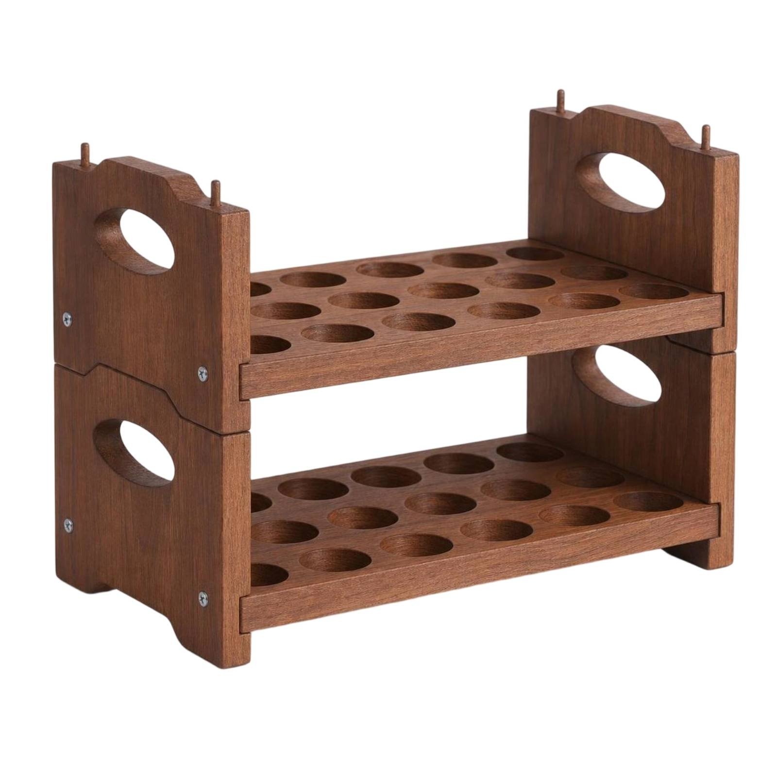 Two-Tier Wooden Egg Rack