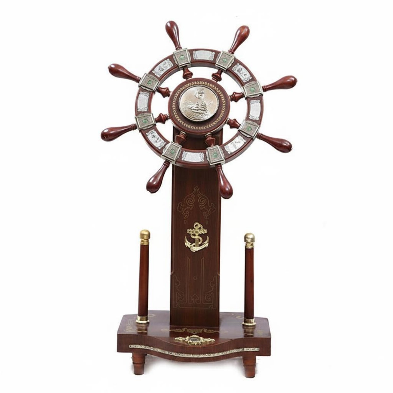 Wooden Ship Wheel Ornament