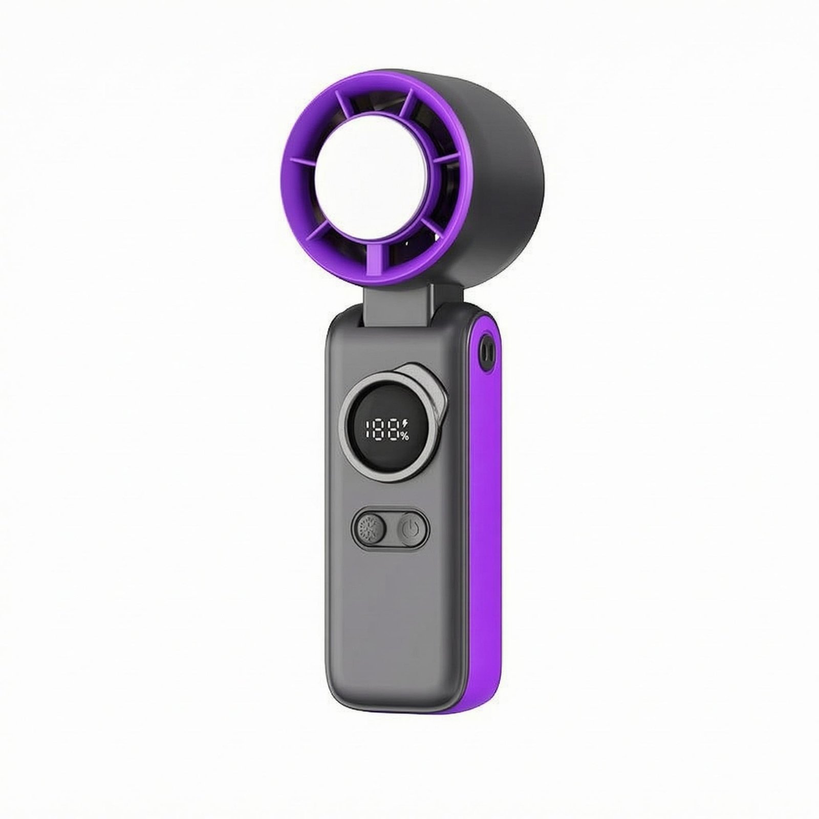 Handheld Folding Fan – Gray Purple