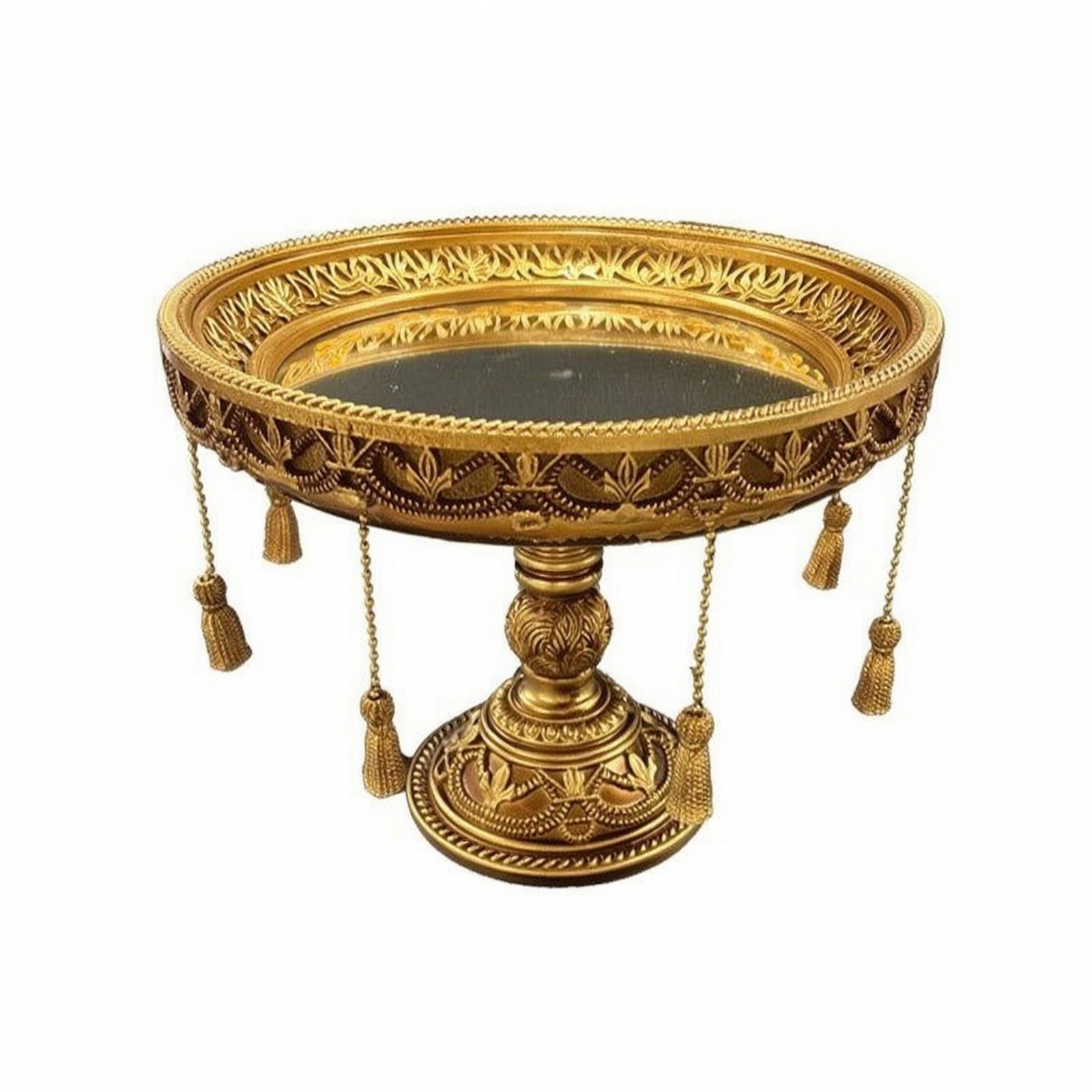 Golden Pedestal Tray