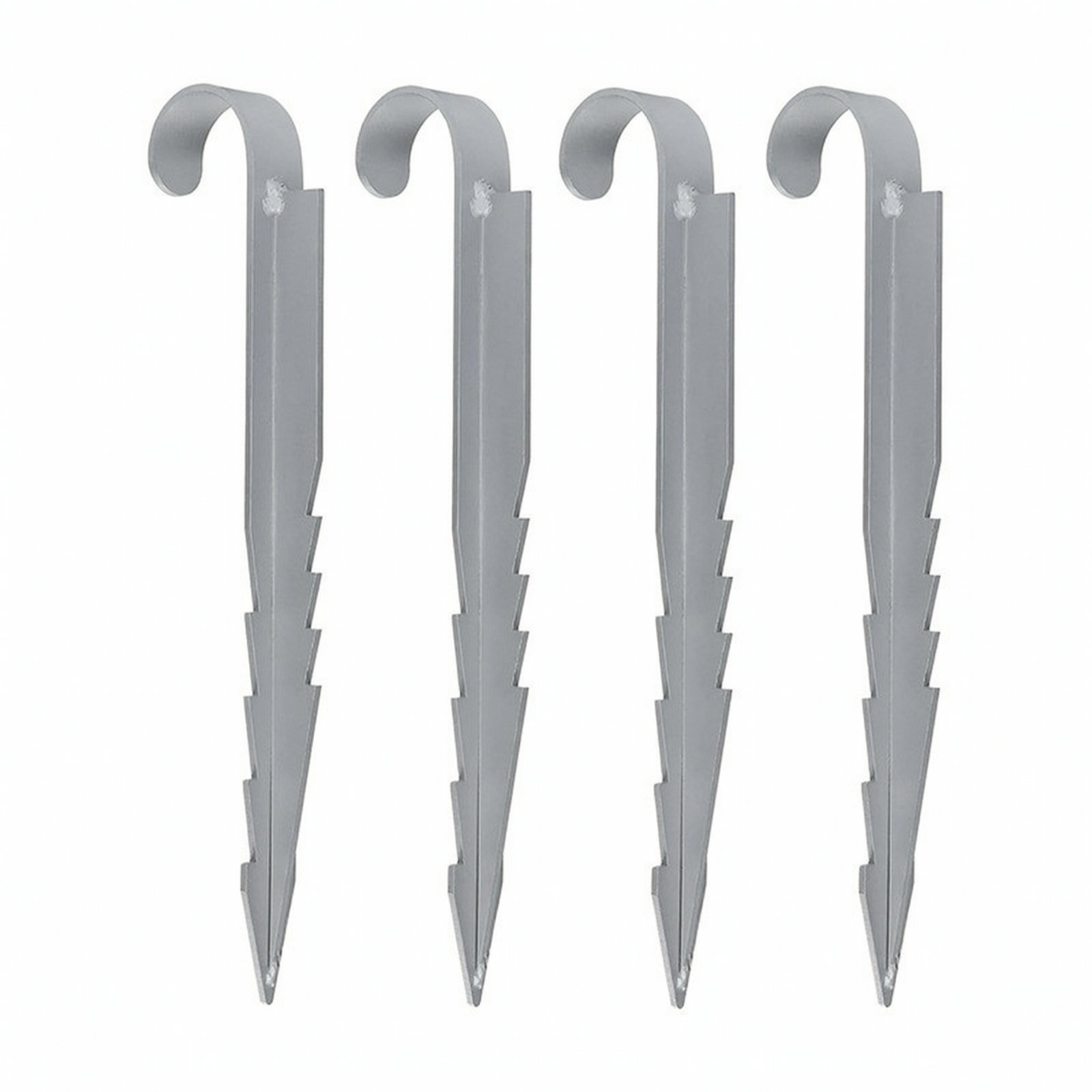 4-Piece Galvanized Ground Anchor with Hook