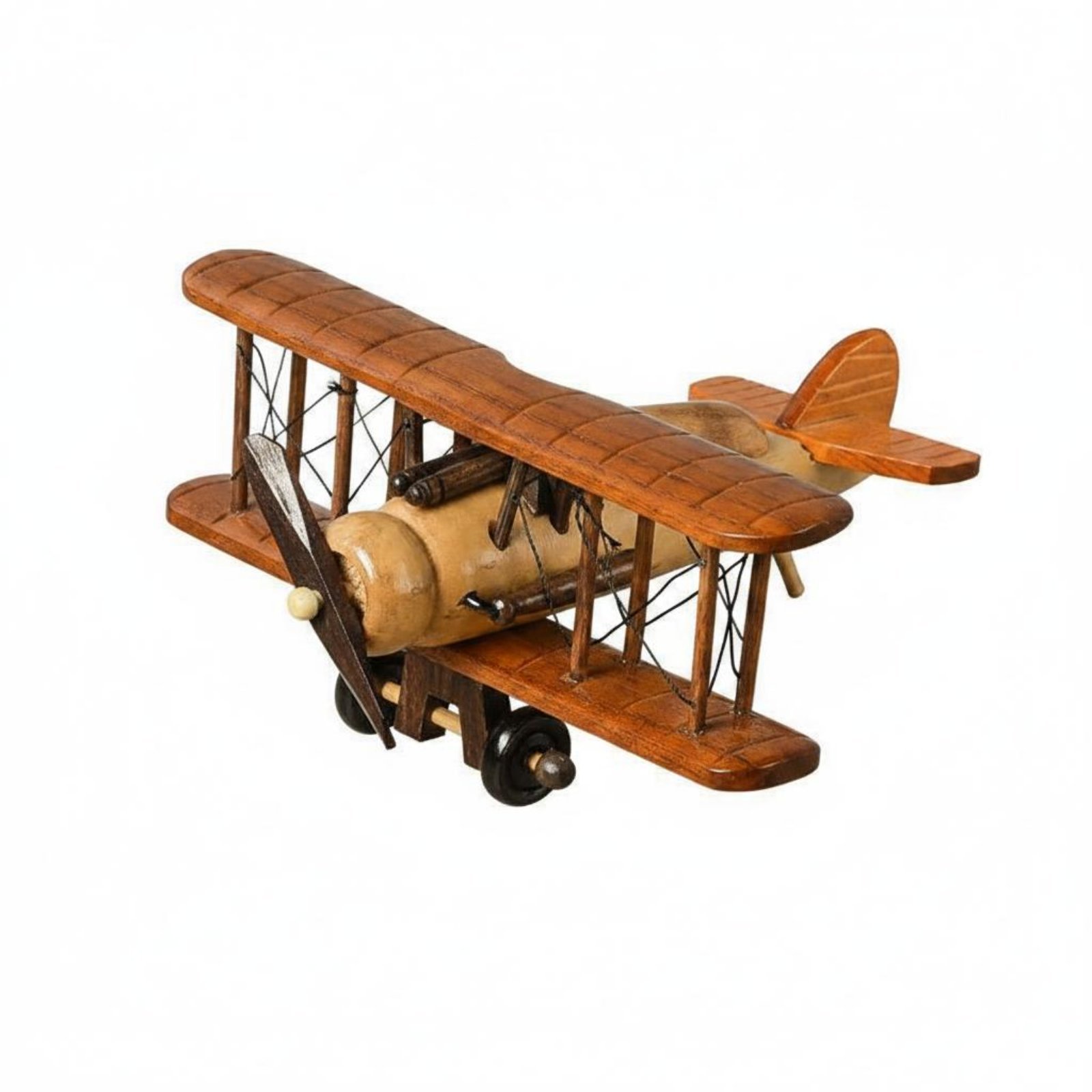 Wooden Biplane Model