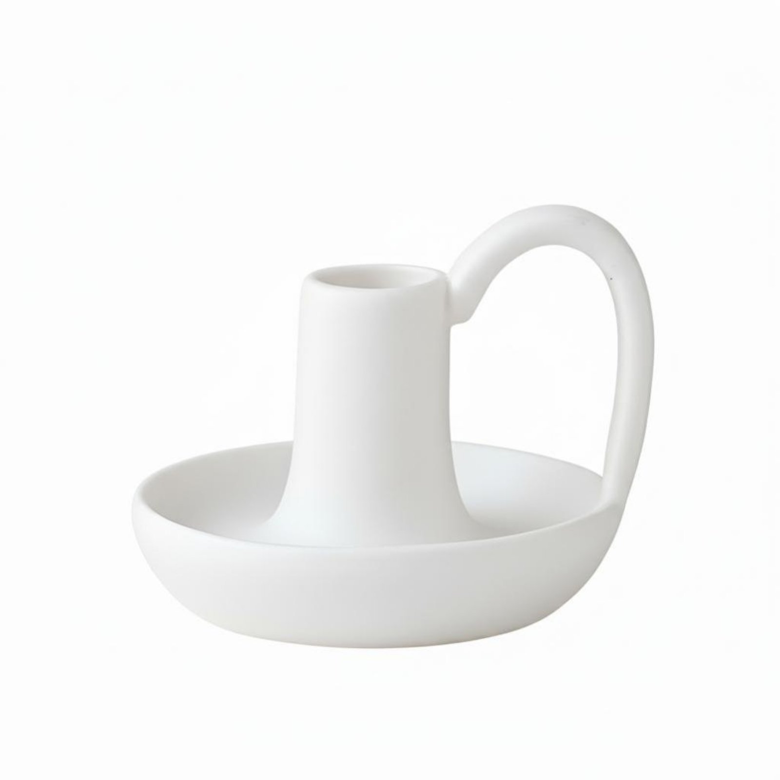 Ceramic Candle Holder – White