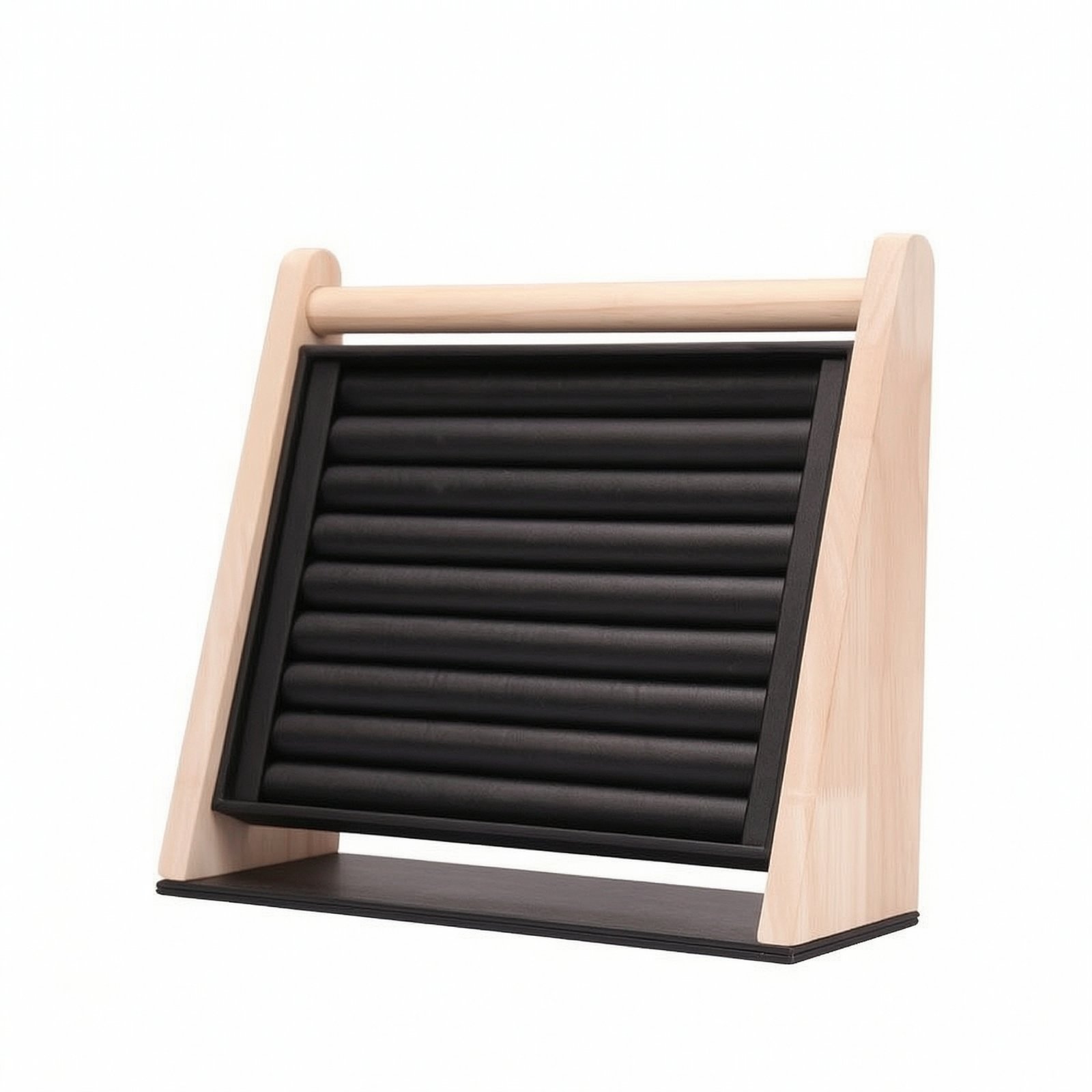 Triangular Wooden Rings Display Stand