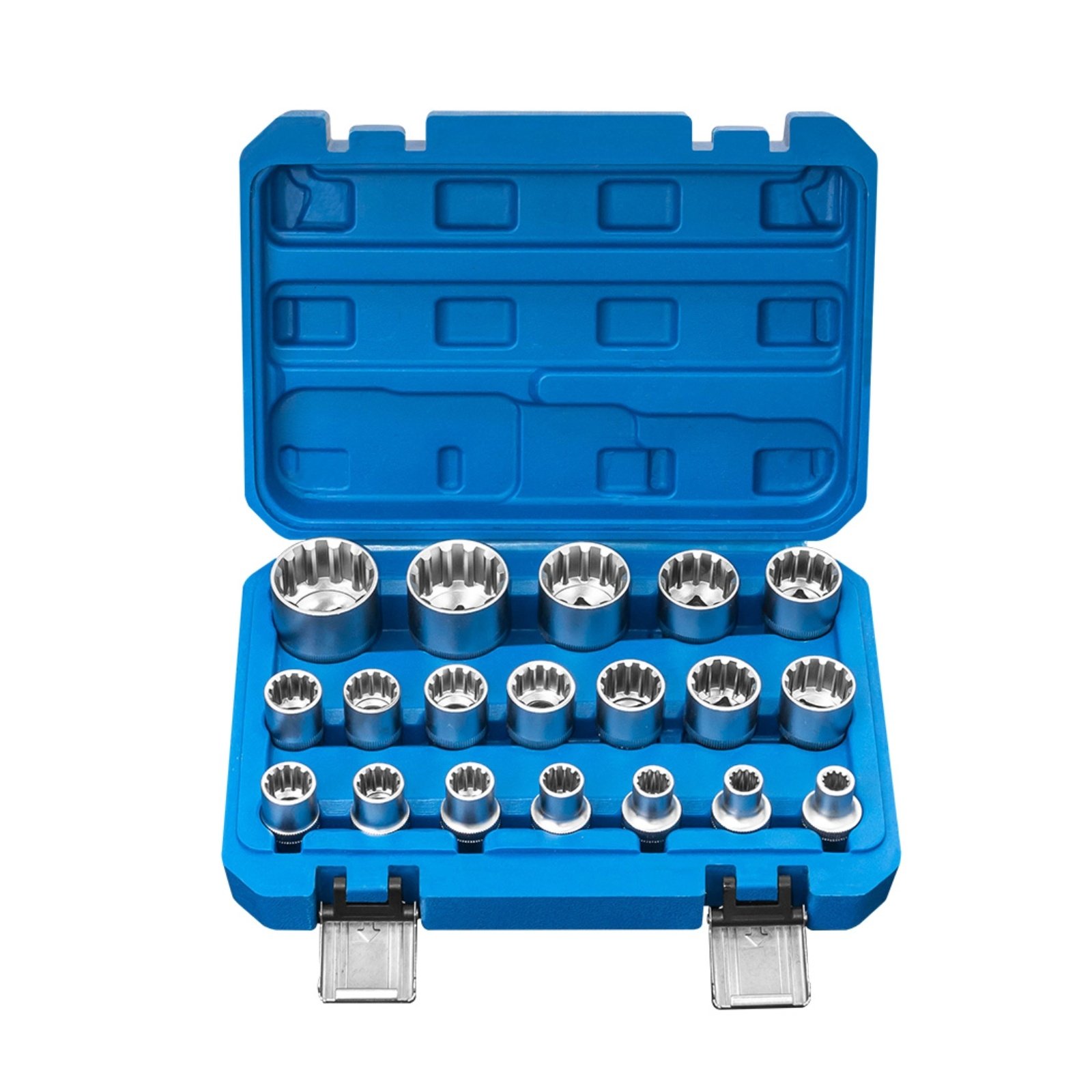 19-Piece Serrated Socket Set with Case