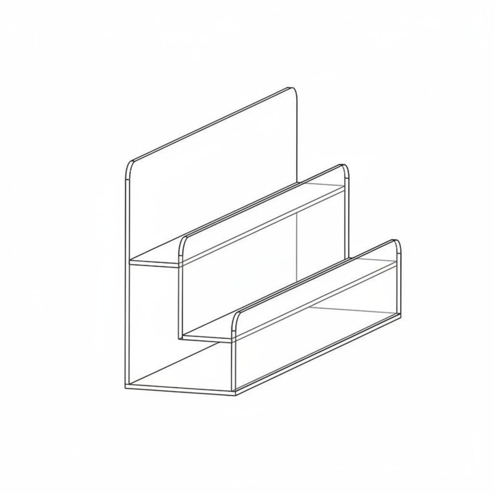 Acrylic Card Display Stand Multi-Tier