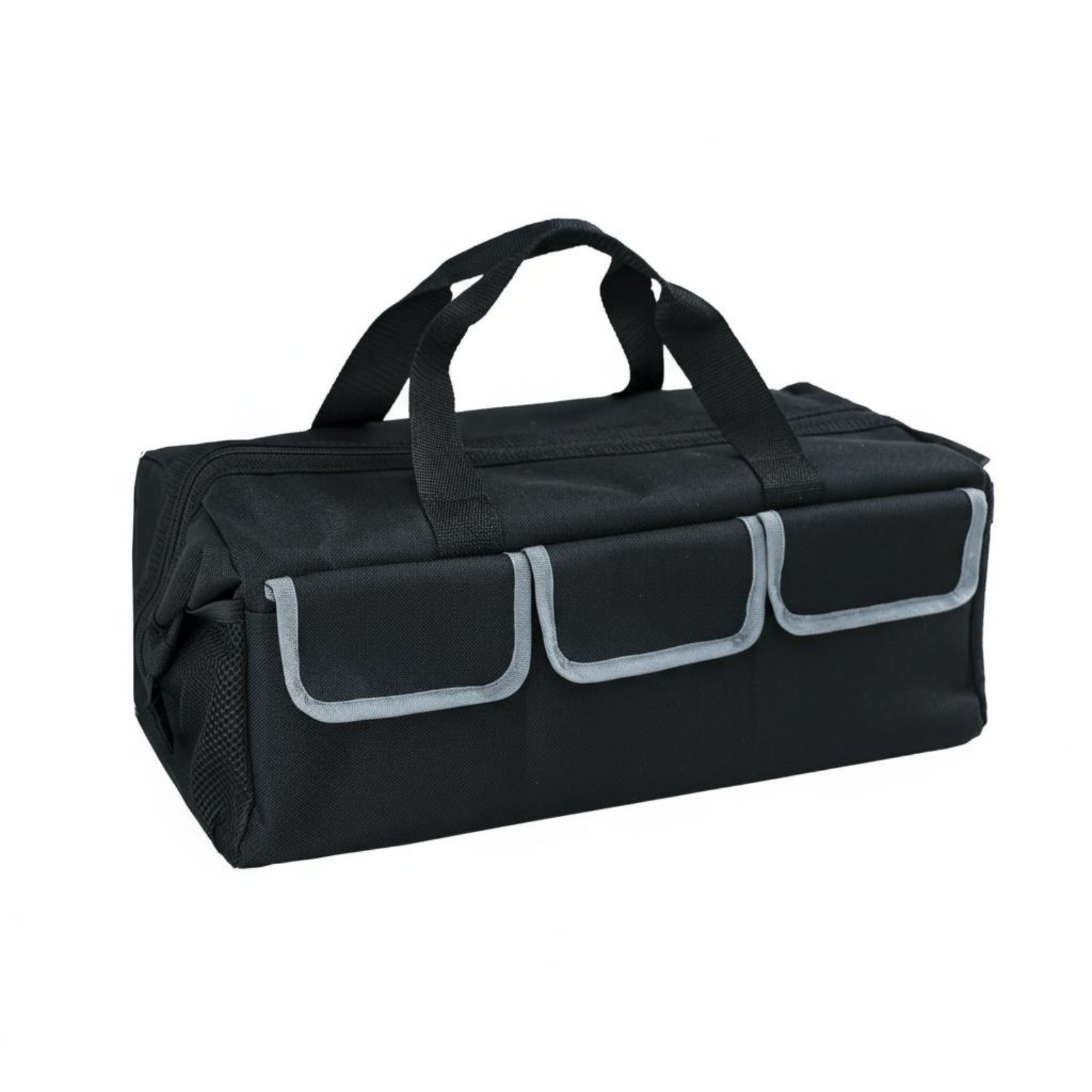 Zippered Oxford Tool Bag – Black Gray