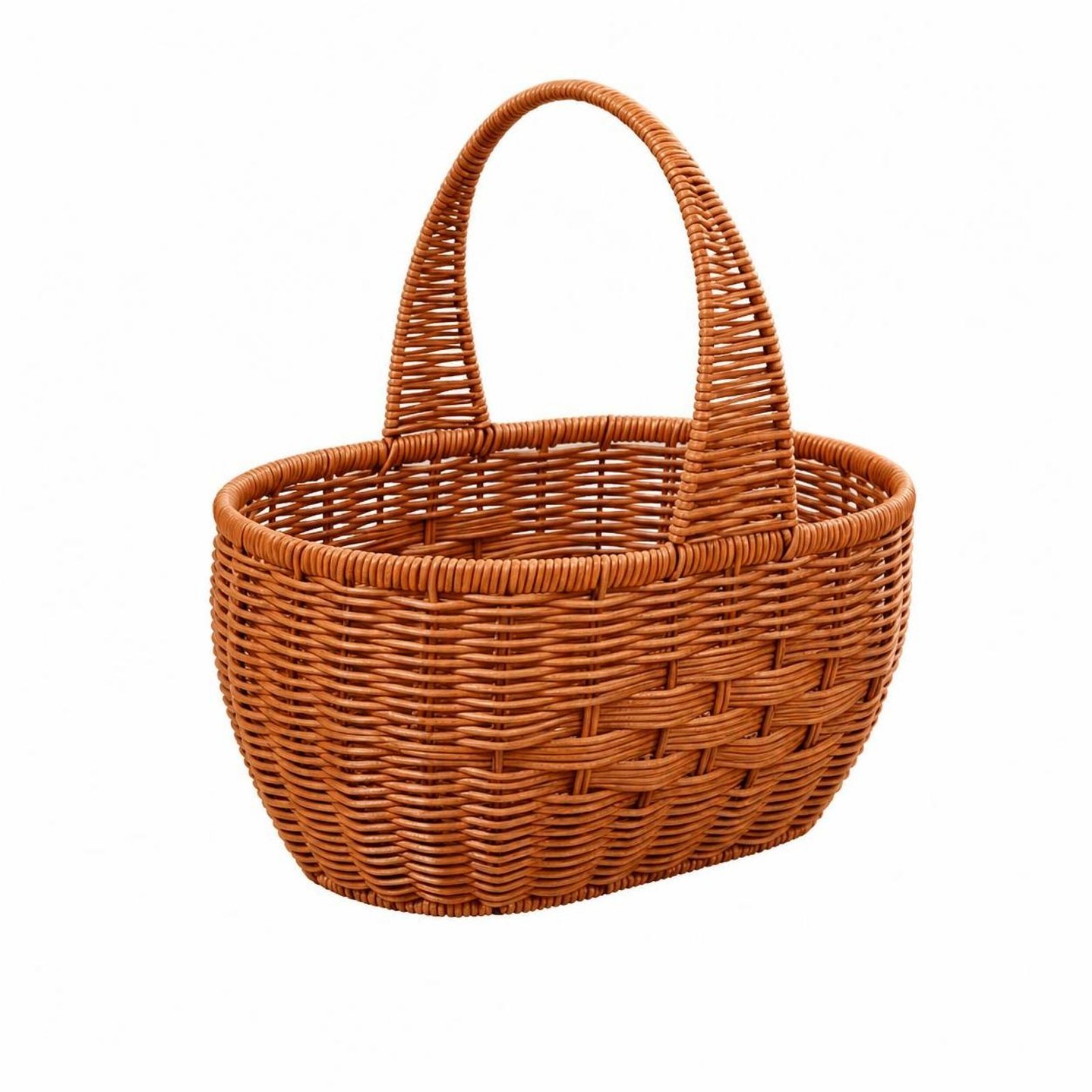 Hand-Woven Oval Basket
