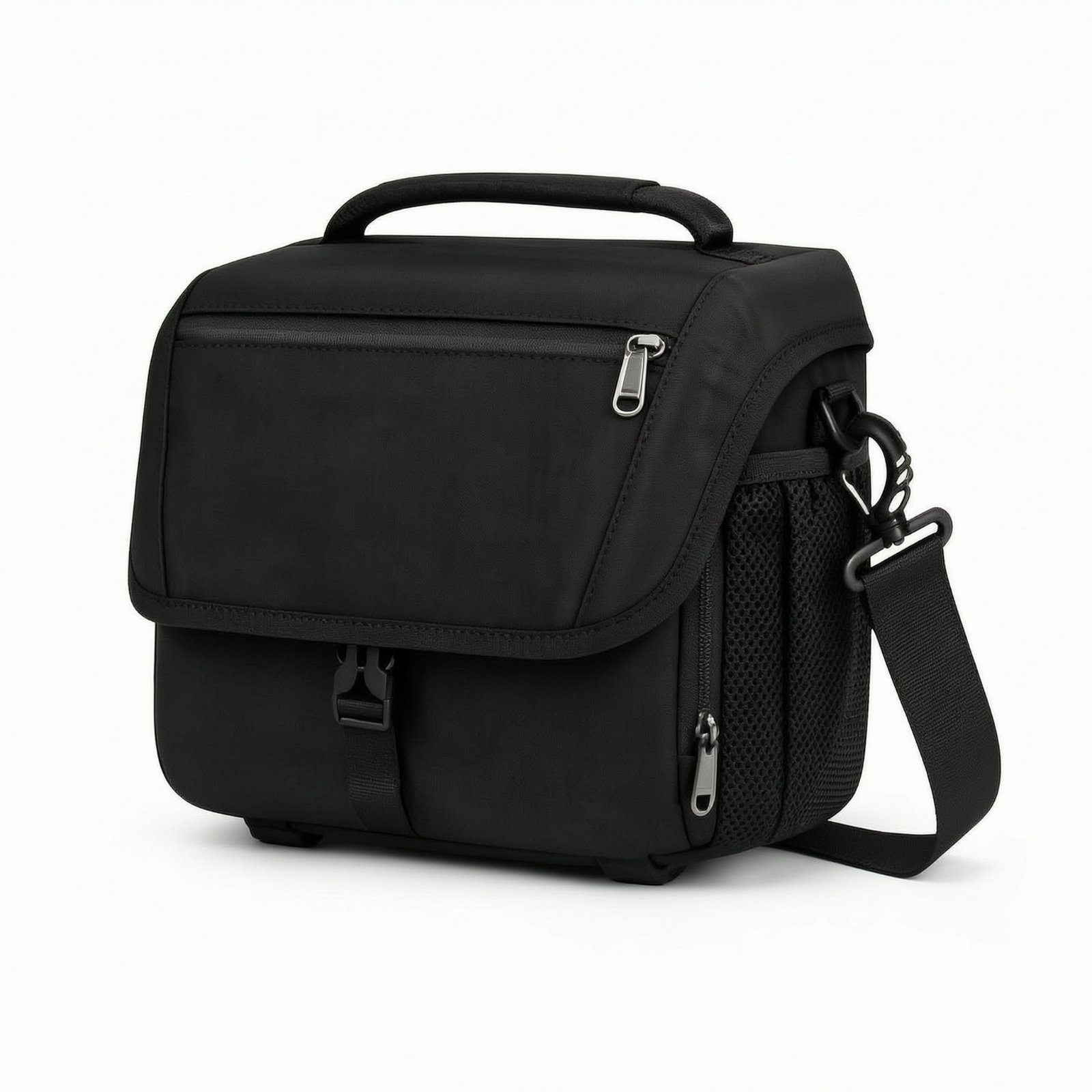 Water-Resistant Camera Shoulder Bag – Black