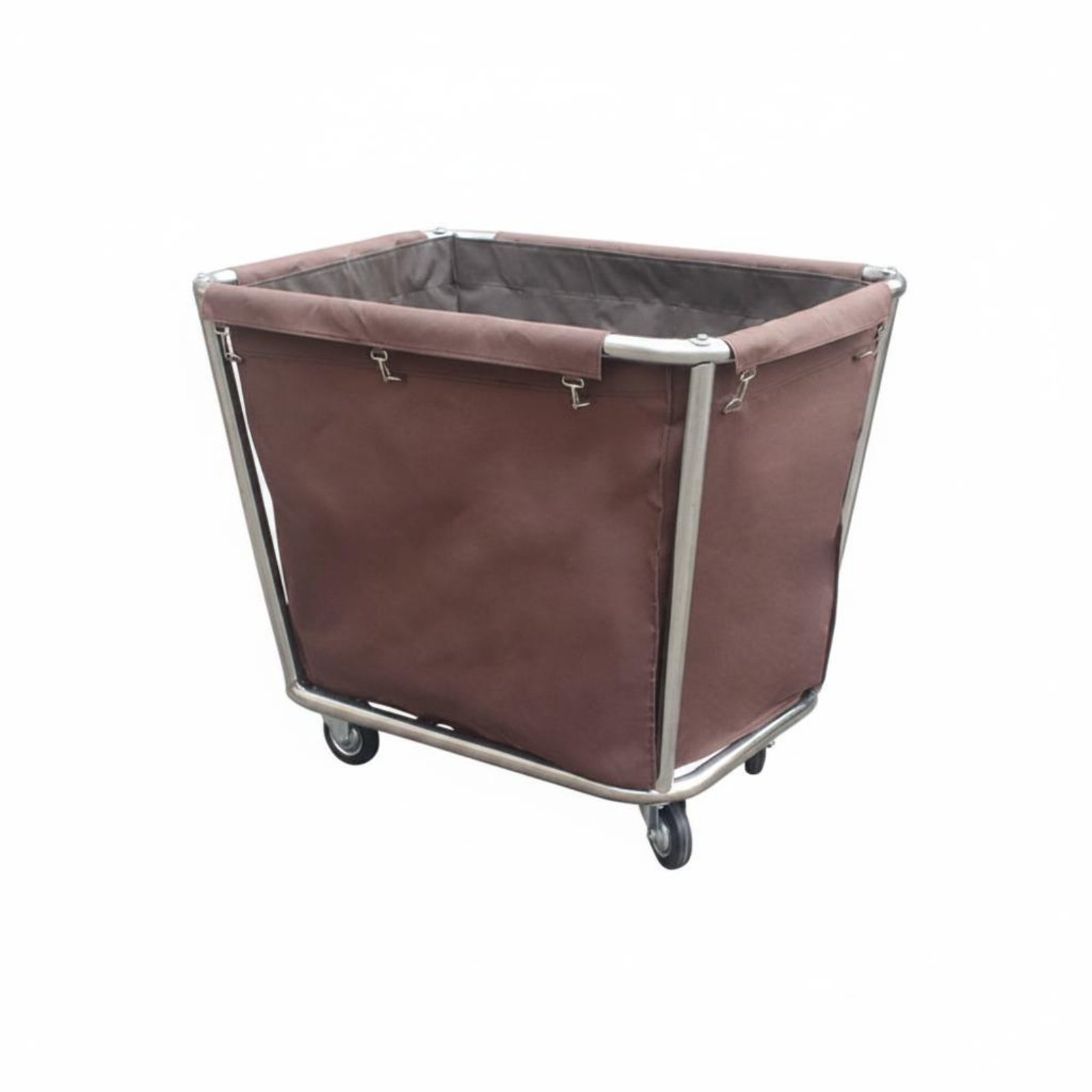 Stainless Steel Linen Cart – Brown, 4-tube Removable