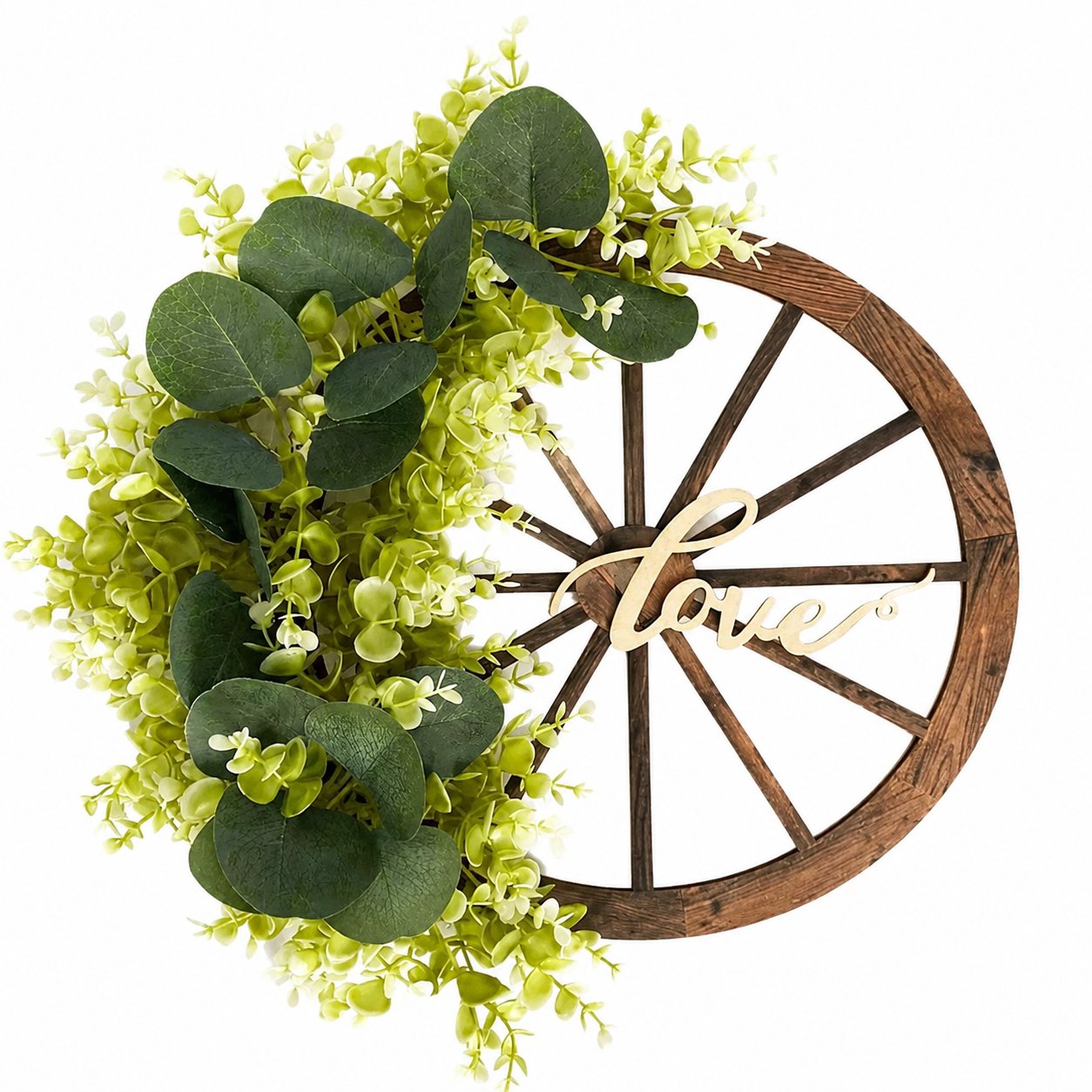 40cm Wagon Wheel Wreath