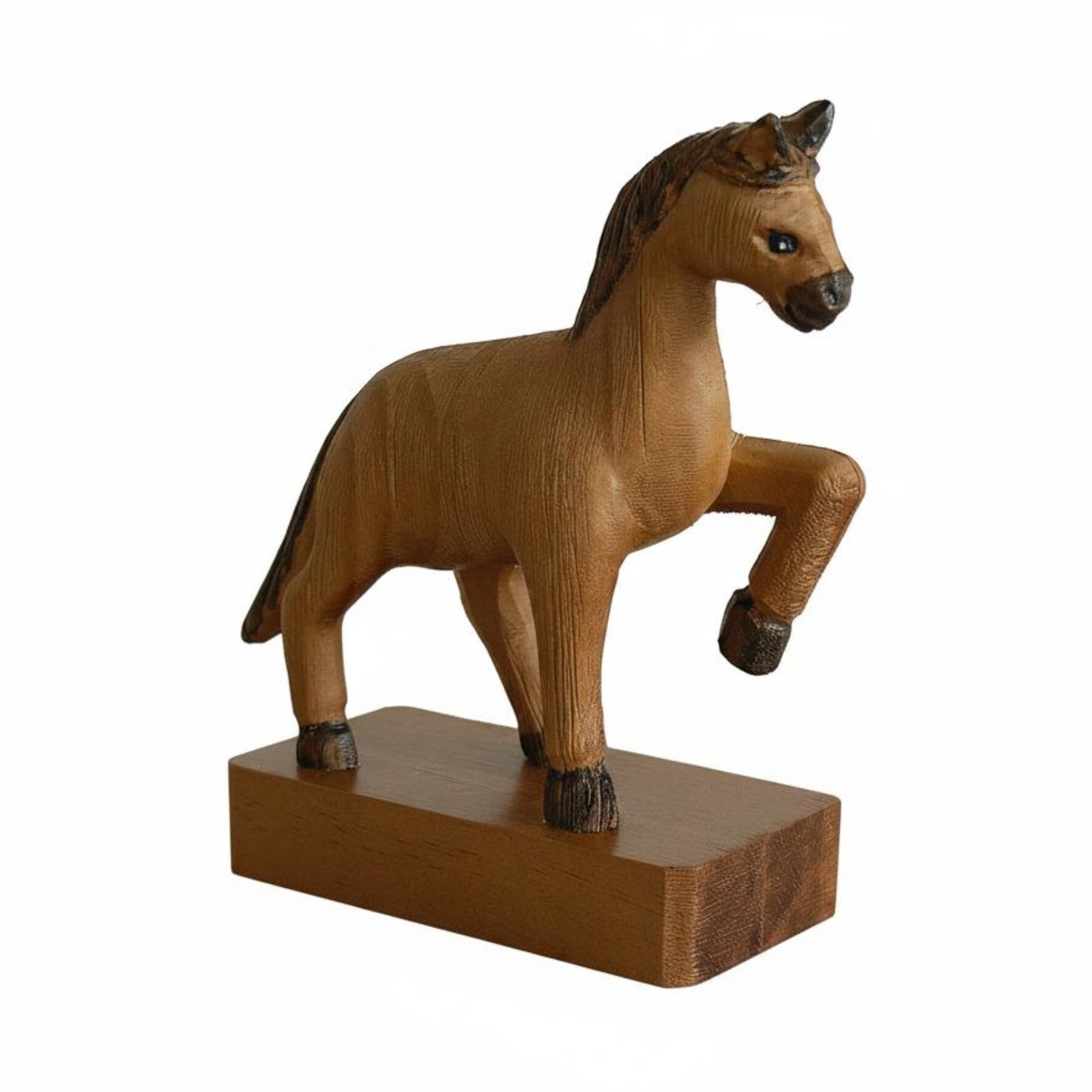 Wooden Horse Sculpture Wood Finish